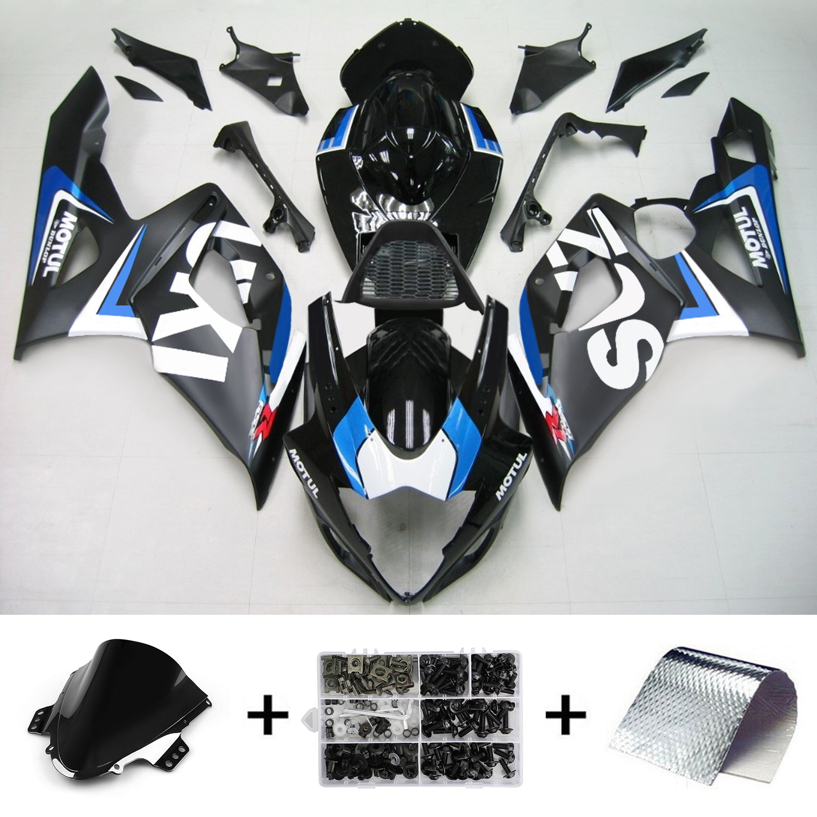 2005-2006 SUZUKI GSXR1000 K5 AMOTOPART INJEKTION FAIRING KIT BOODYWORK ABS #161