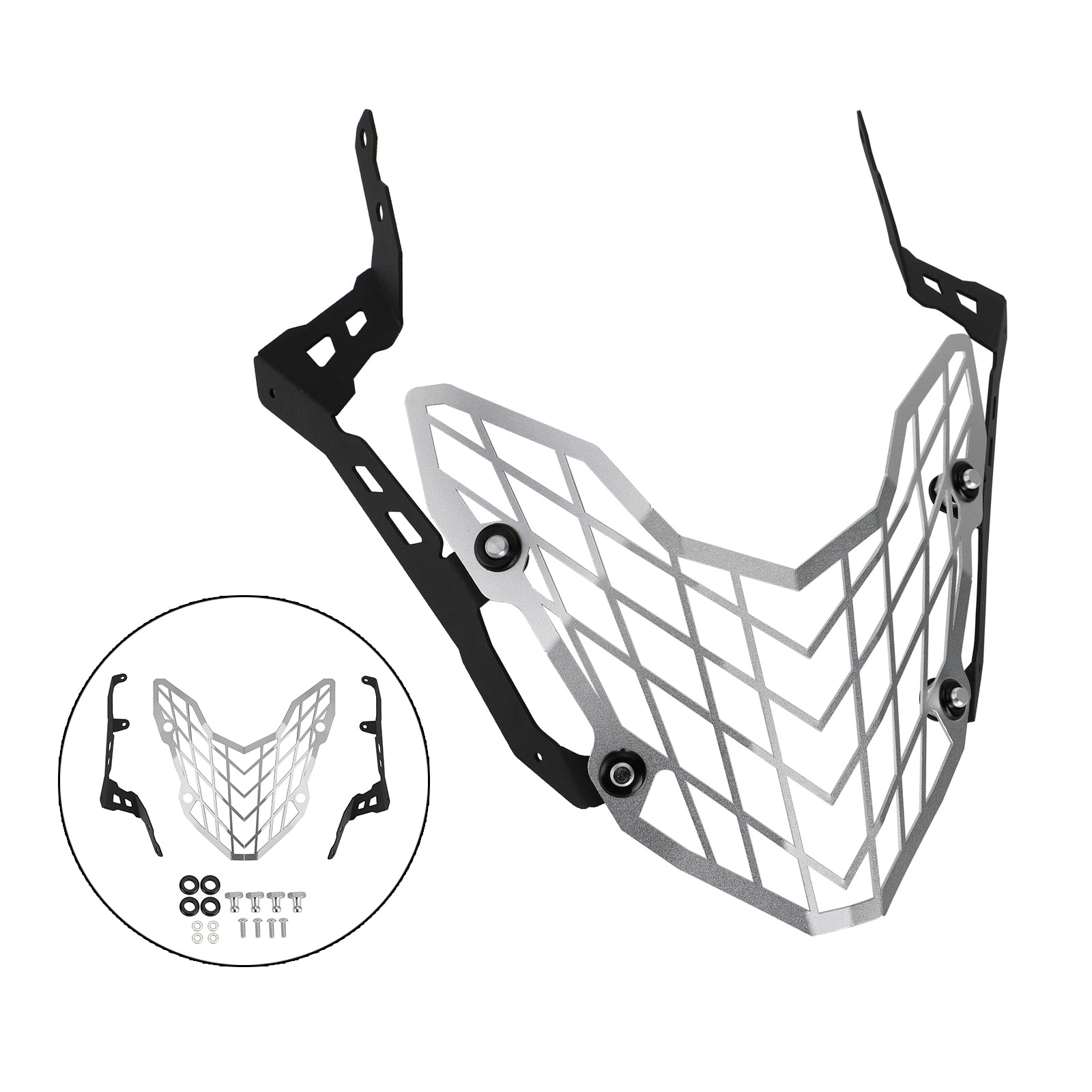 Honda CB500X 2019 2020 Hovedlysbeskytter Grill Guard Cover CNC Silver