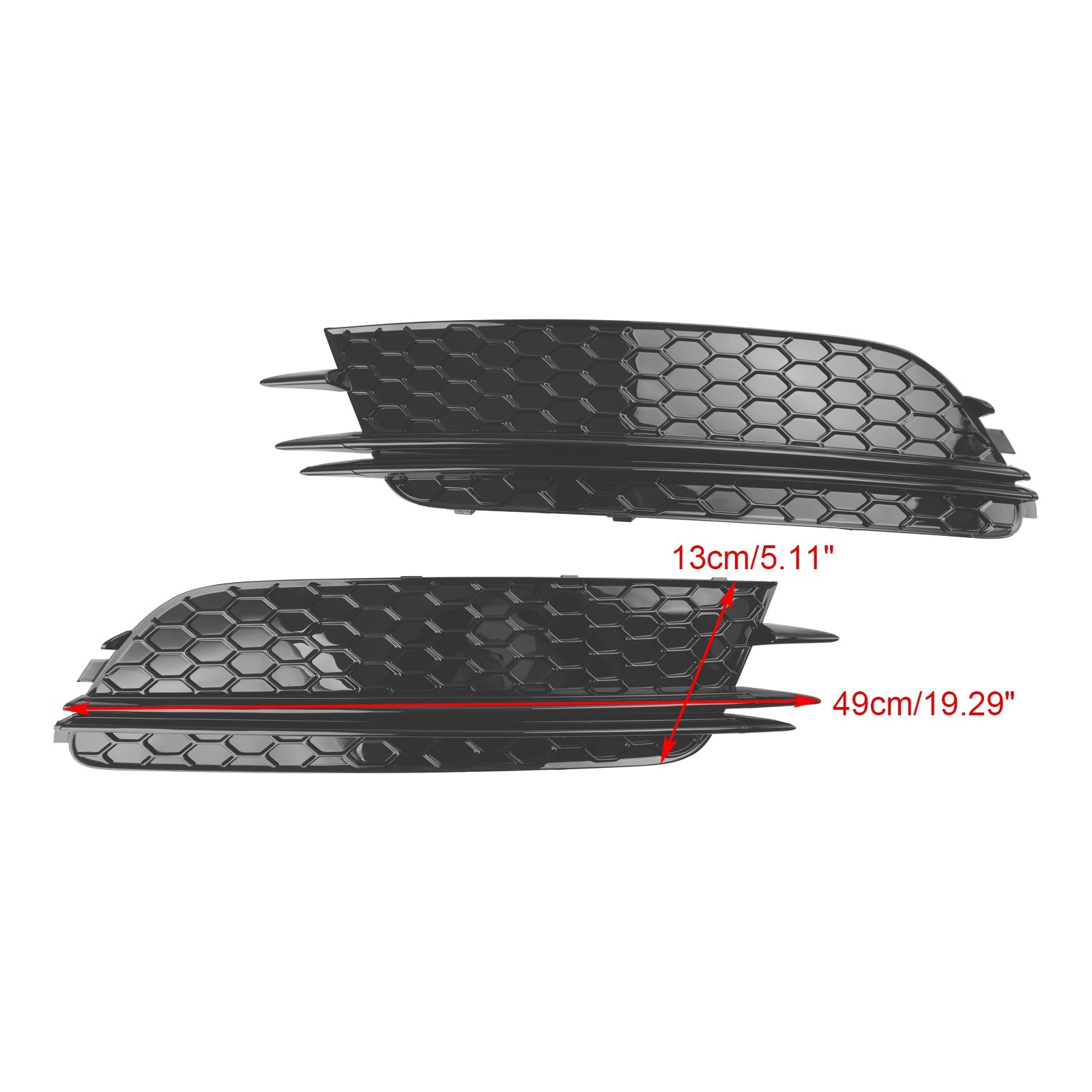2012-2015 Audi A6 4G C7 2PCS Couvercle de phare antibrouillard avant Grille de calandre