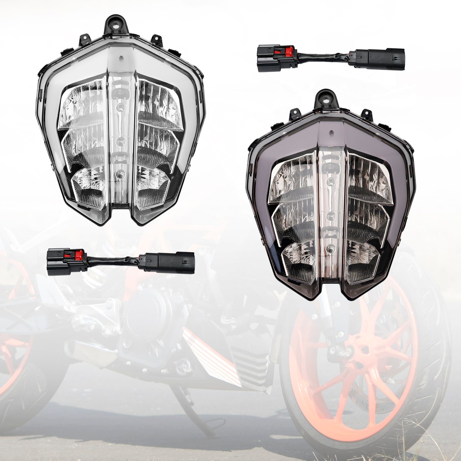 2018-2019 KTM Duke 390 Headlamp Headlight Guard Protector Grill Led Plastic