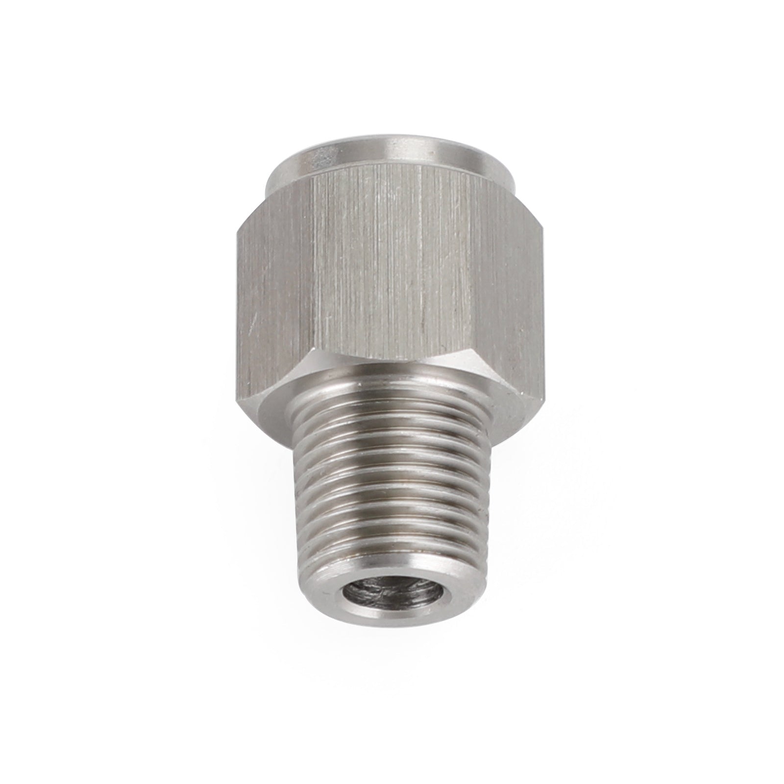 1/8" Adaptador genérico para manômetro de pressão de óleo de aço inoxidável NPT macho para M10x1.0 fêmea