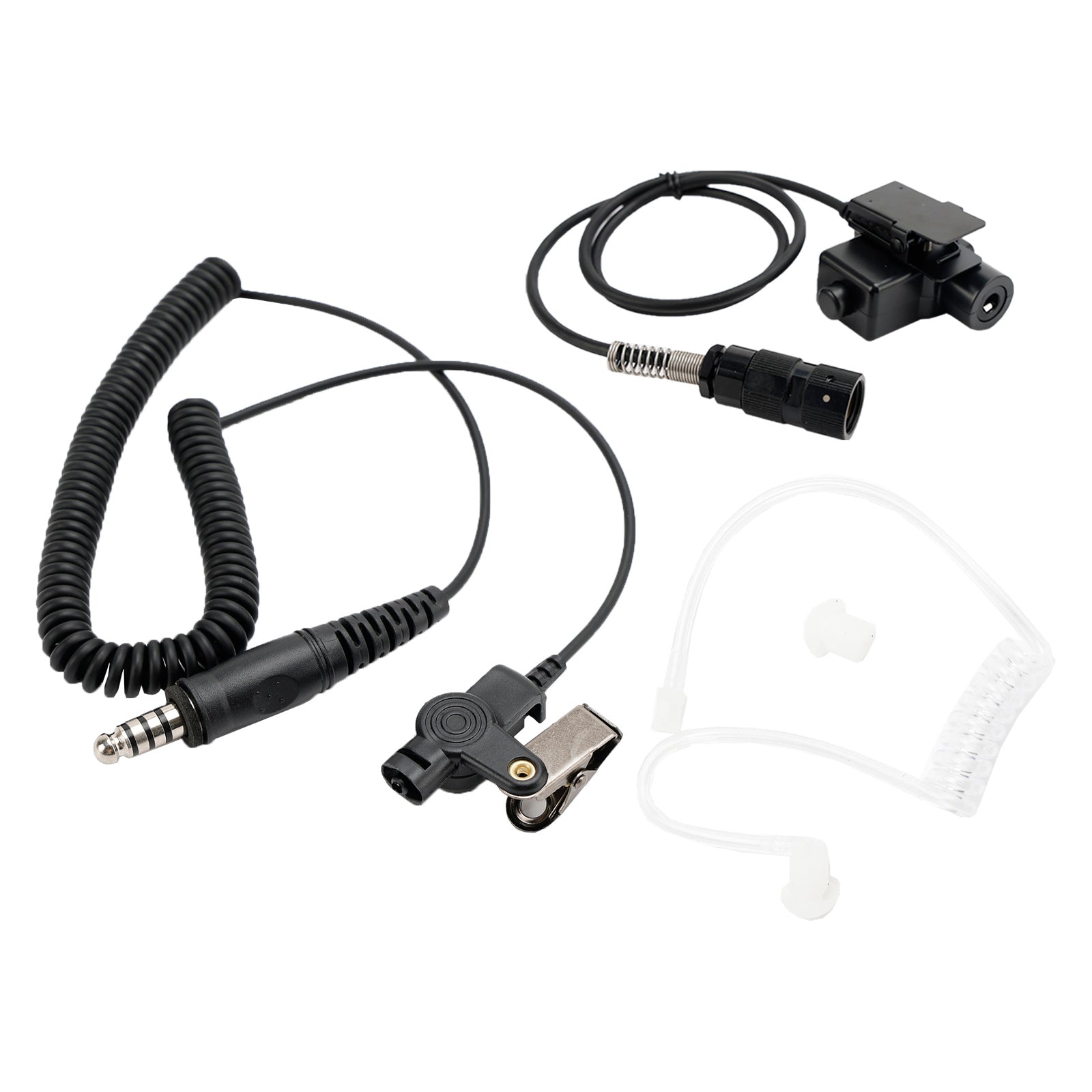 Para AN/PRC148 PRC152 U329 6-Pin U94 PTT 7.1-A3 Auriculares de tubo transparente único