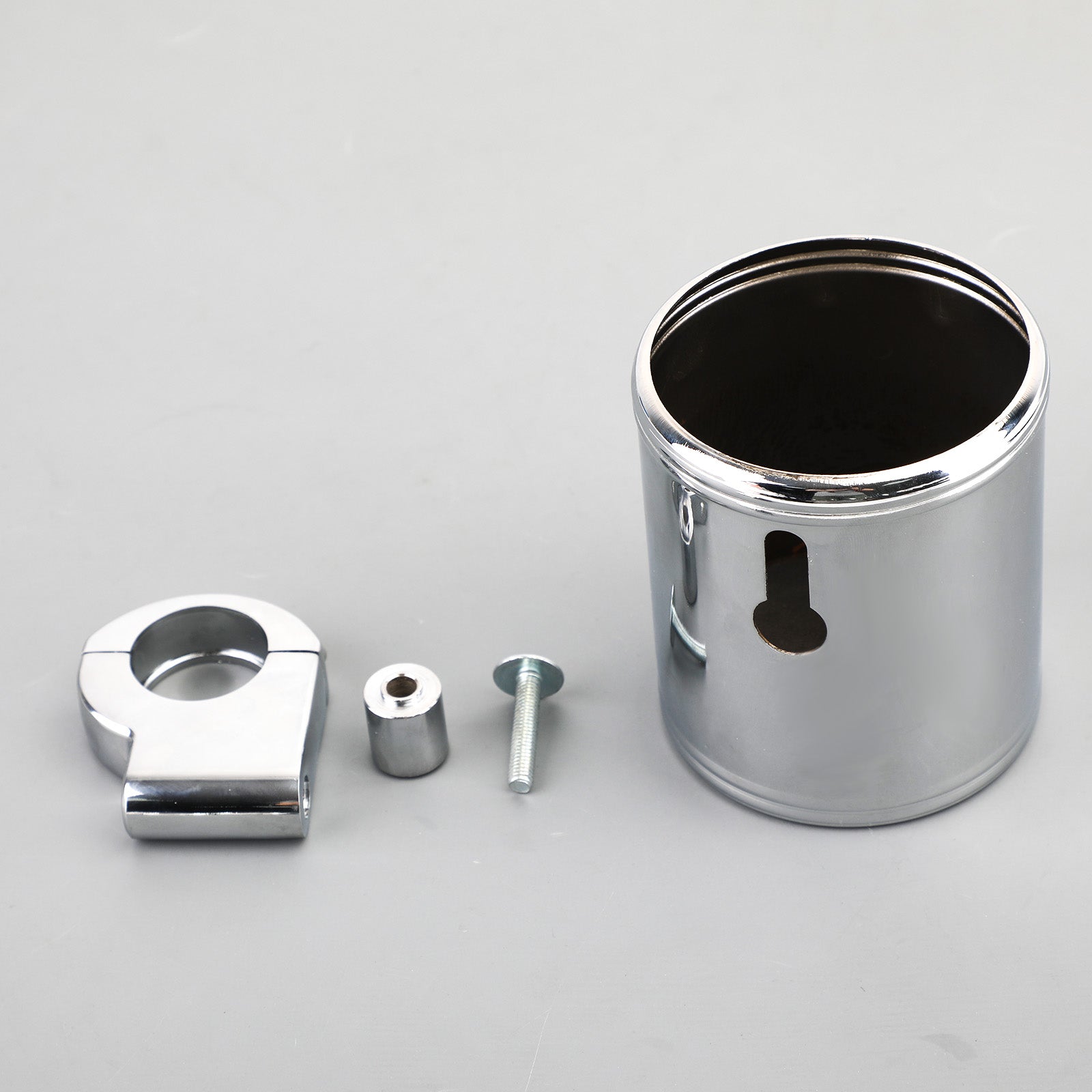 Krom mugghållare för motorcykel, ATV, passar för 7/8" 1" 1-1/4" Styre Universal Generisk