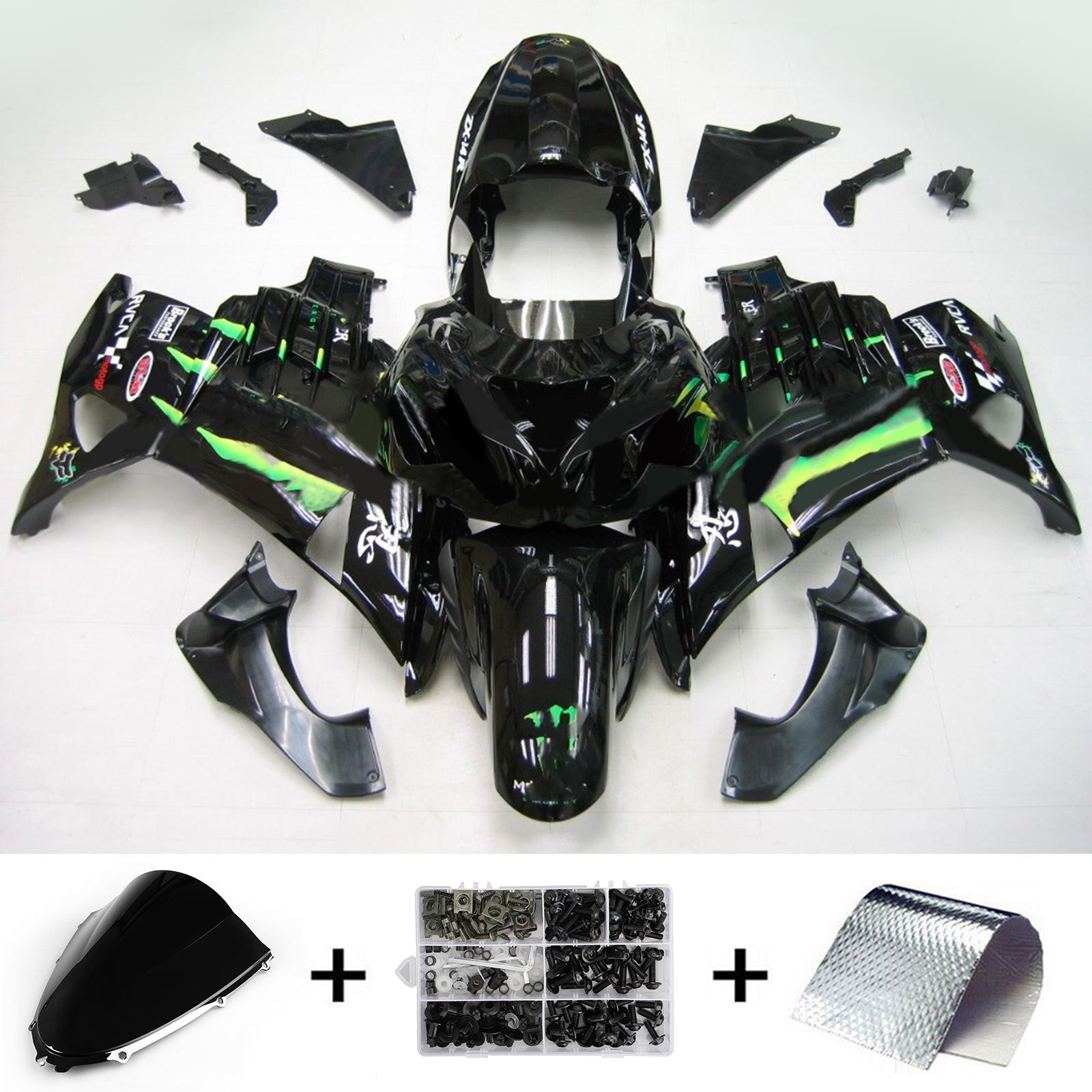 2012-2025 KAWASAKI ZX14R Kit de carénage injection Bodywork Plastic Abs # 104
