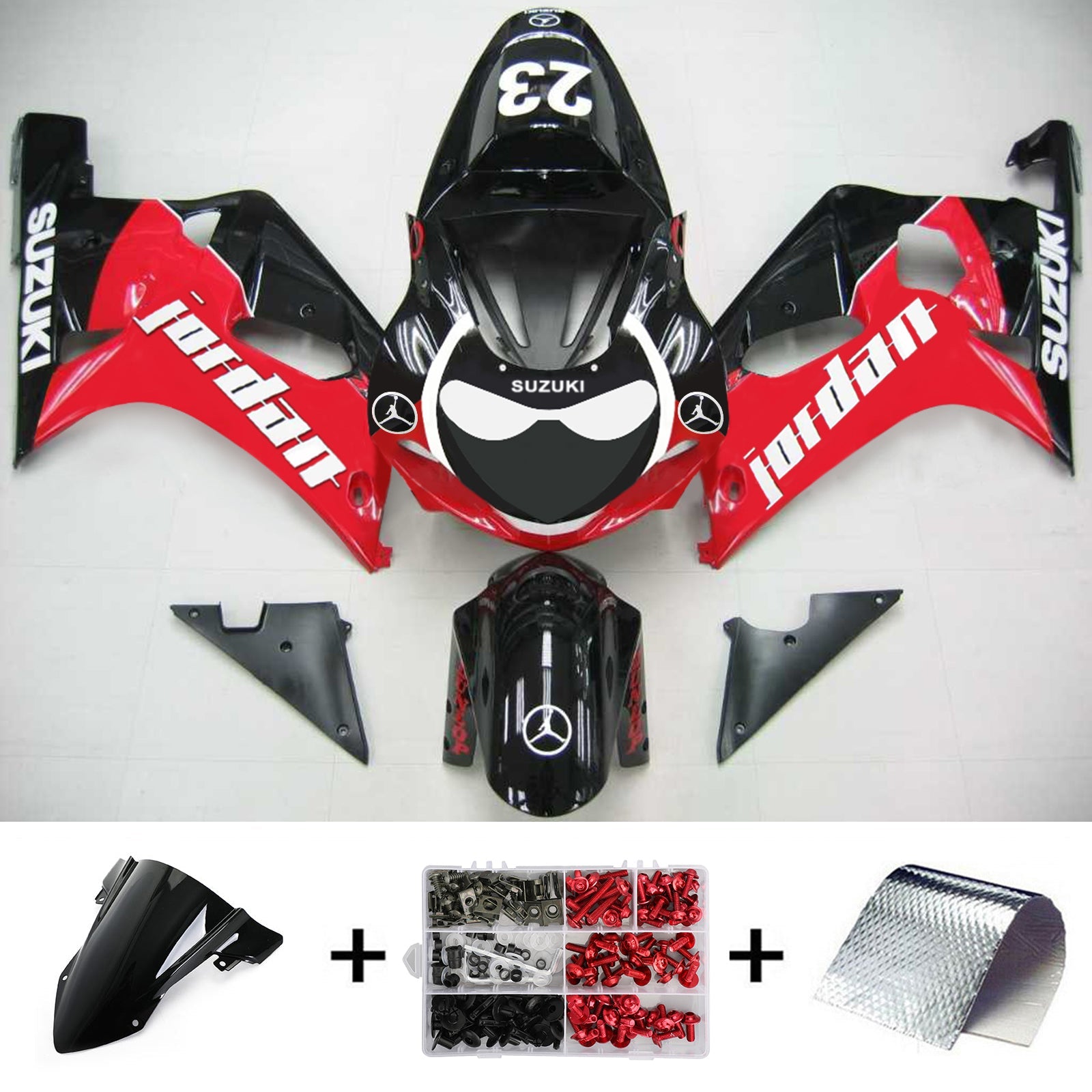2001-2003 Suzuki GSXR750 K1 Amotopart Injection Fairing Kit Bodywork Plastic ABS #112