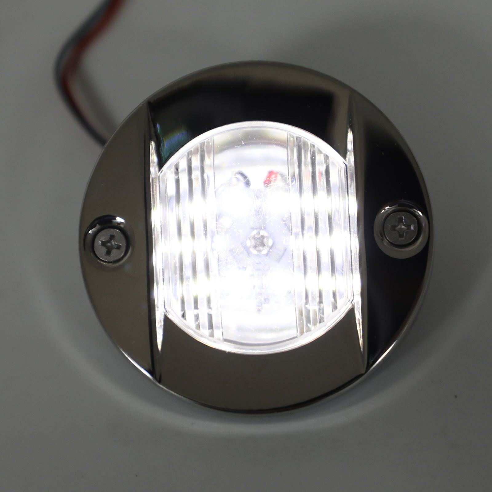 Marine Boat Yacht Transom Chrome Ancre Stern Light Blanc Round 2835-SMD 12V