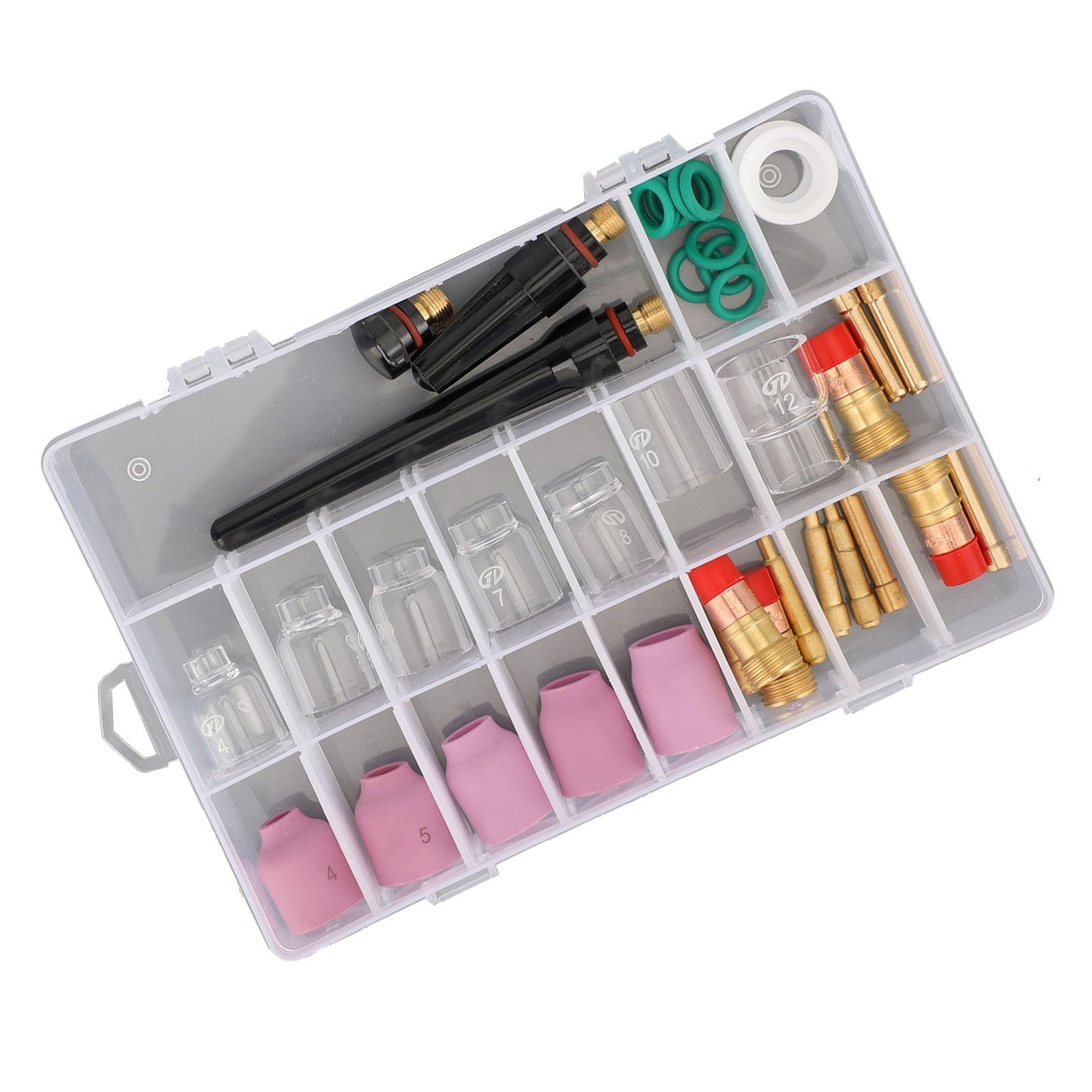 40pcs TIG Soudage Torche Stubby Gas Lens Glass Cup Kit pour WP-17/18/26