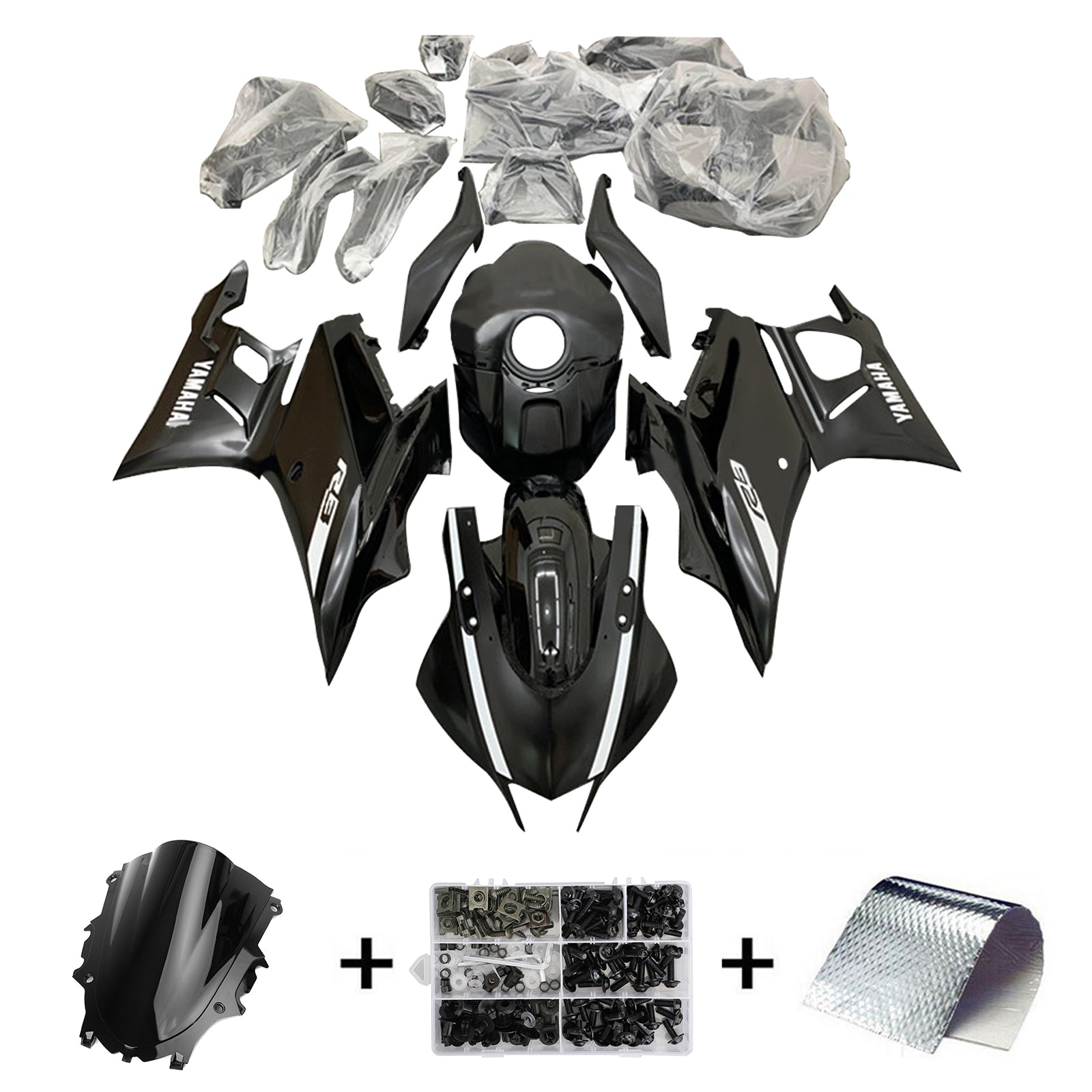 2019-2021 Yamaha YZF-R3 R25 Kit de carénage Kit de carrosserie en plastique Abs