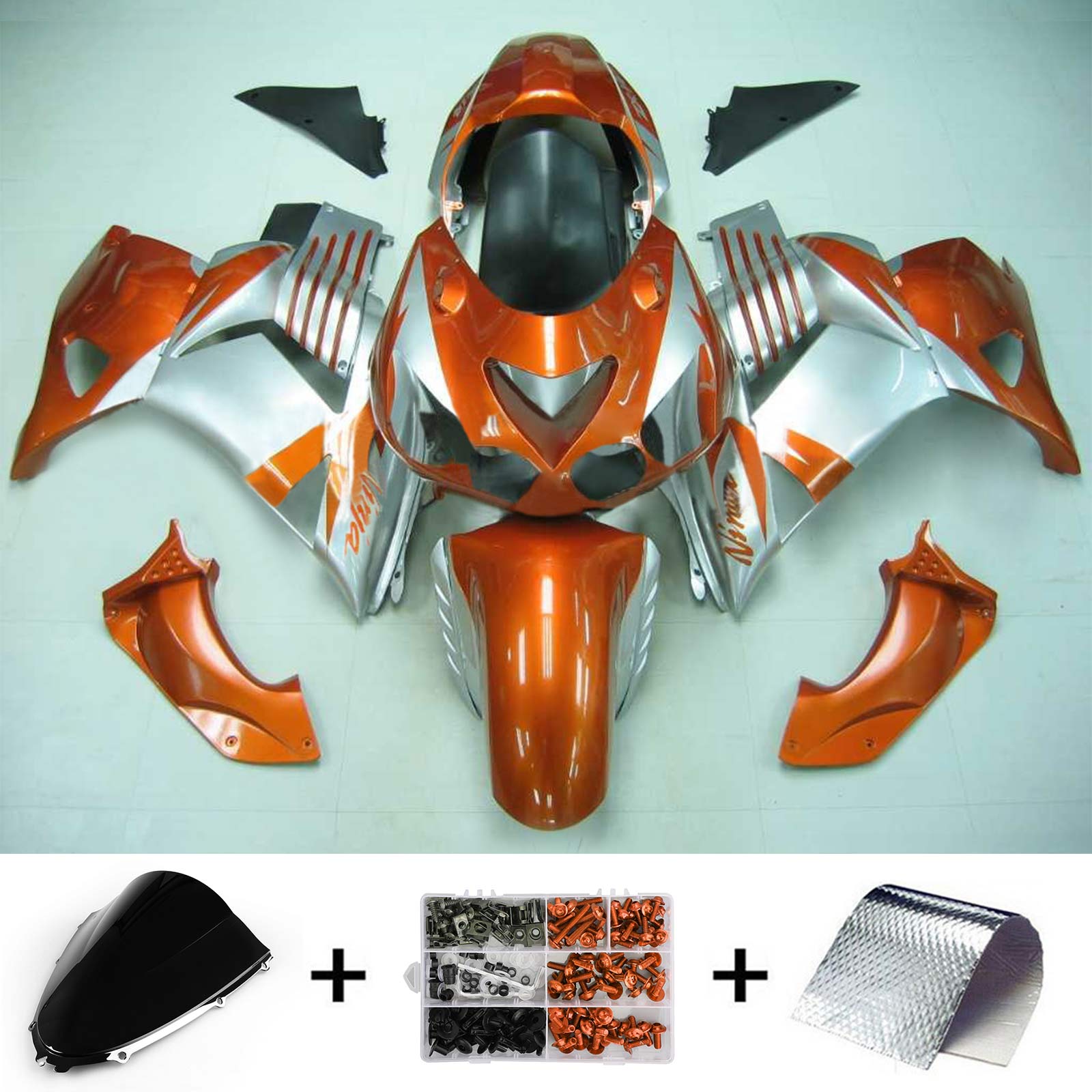 2006-2011 Kawasaki ZX14R Kit de camerage d'injection de camers de carrosserie en plastique