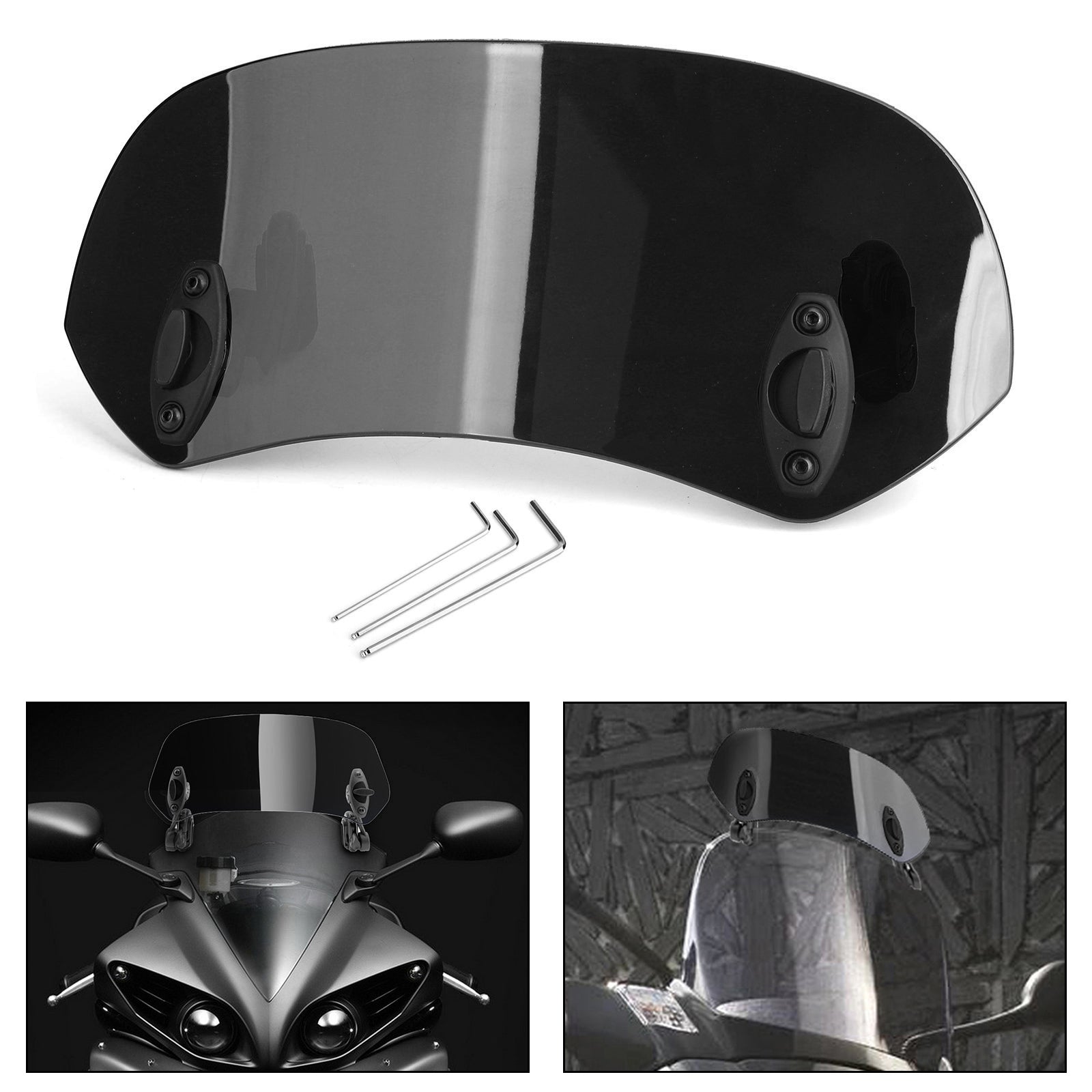 Extension de pare-brise à Clip réglable pour moto, déflecteur de vent