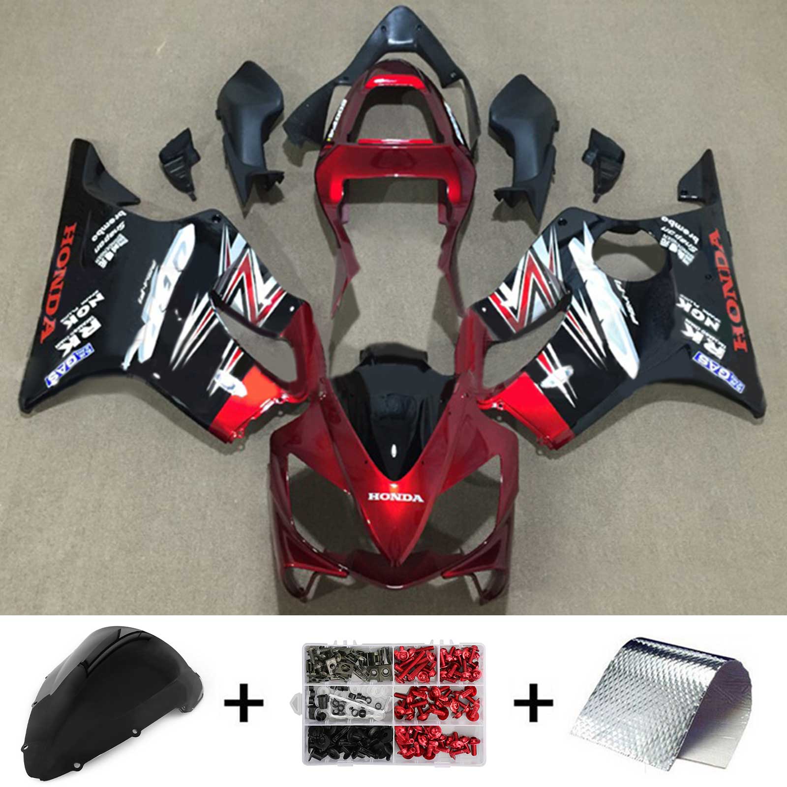 2001-2003 Honda CBR600 F4i Kit de camence d'injection Bodywork Plastic Abs # 137