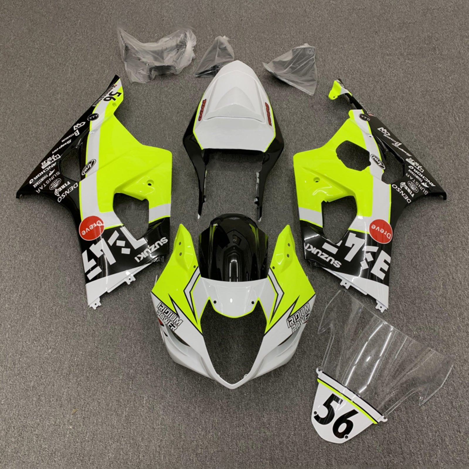 2003-2004 Suzuki GSXR1000 K3 Kit de carénage injection Bodywork Abs en plastique
