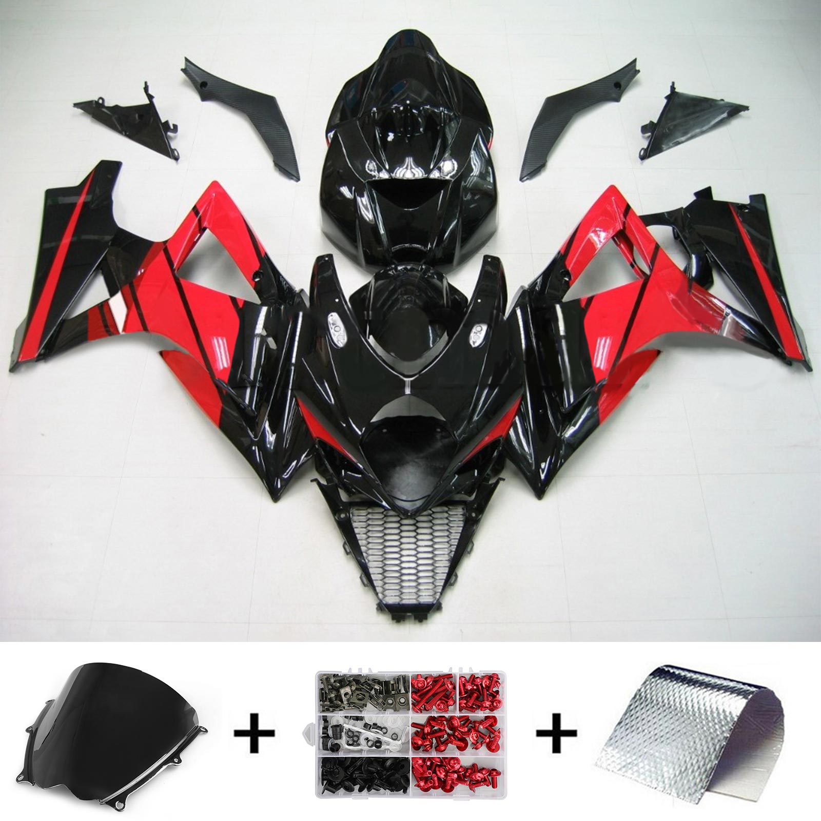 2007-2008 SUZUKI GSXR1000 K7 AMOTOPART INJEKTION FAIRING KIT BOODYWORK ABS #126
