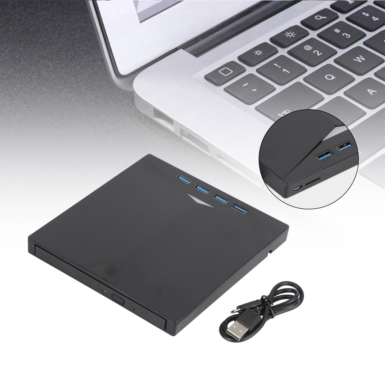 USB Type-C 7 i 1 Extern Ray Disc Writer Reader BD CD DVD Drive USB 3.0 Extern CD/DVD-enhet för Laptop 7 i 1 USB 3.0 DVD-spelare bärbar brännare Extern DVD-enhet