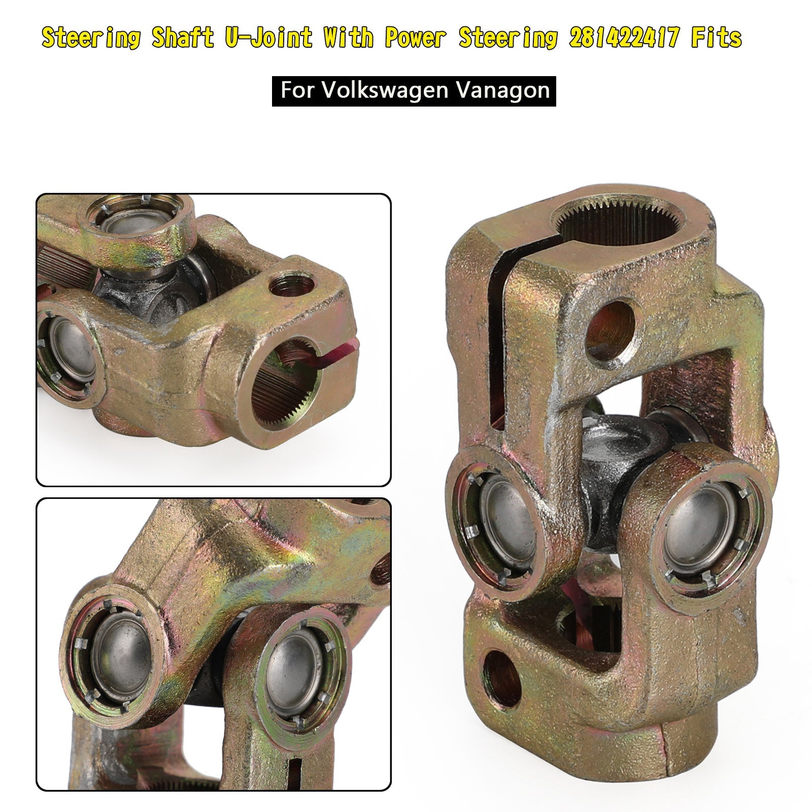 Eixo de direção junto em U com direção hidráulica 281422417 se encaixa para Volkswagen vanagon genérico