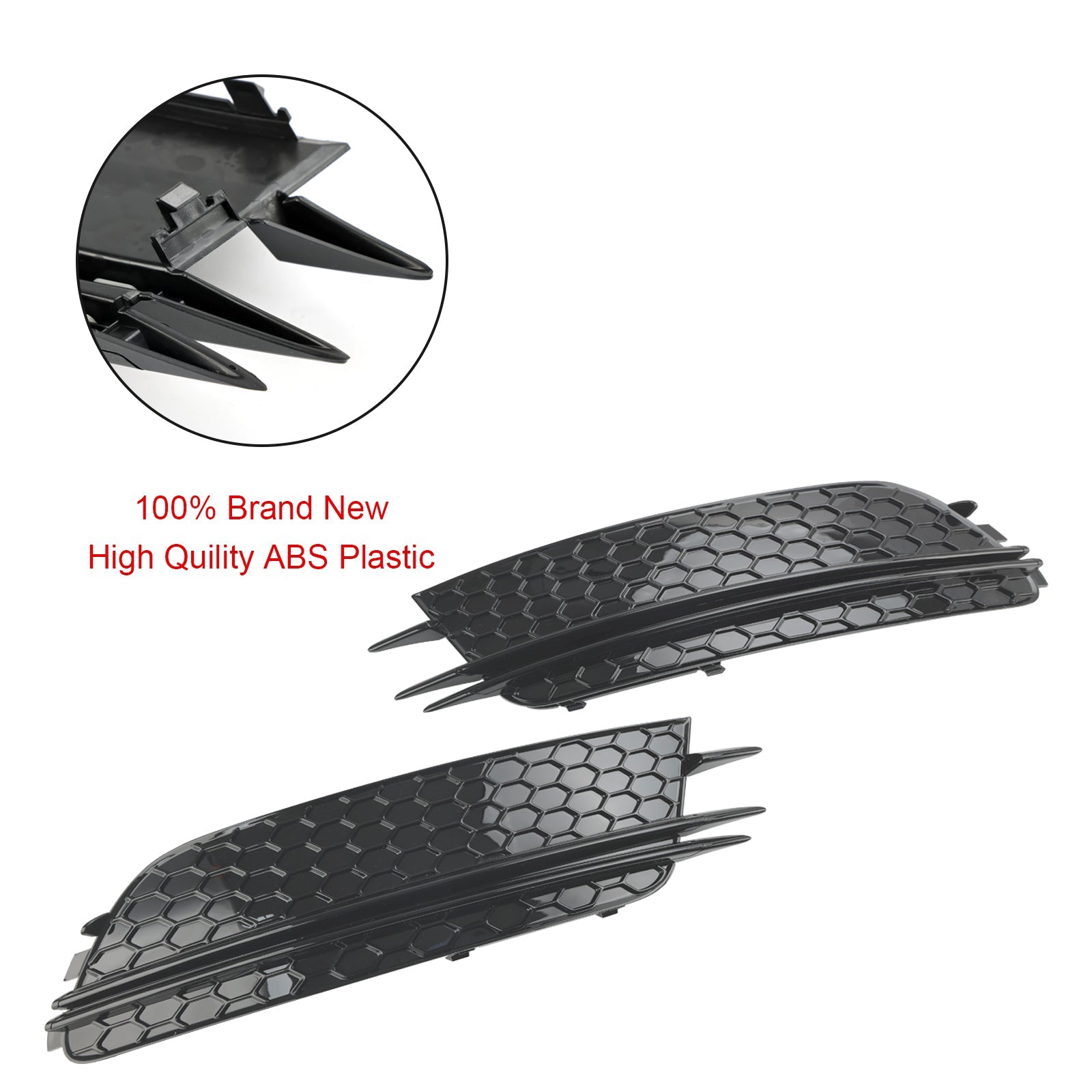 2012-2015 Audi A6 4G C7 2 piezas cubierta de luz antiniebla delantera parrilla de bisel