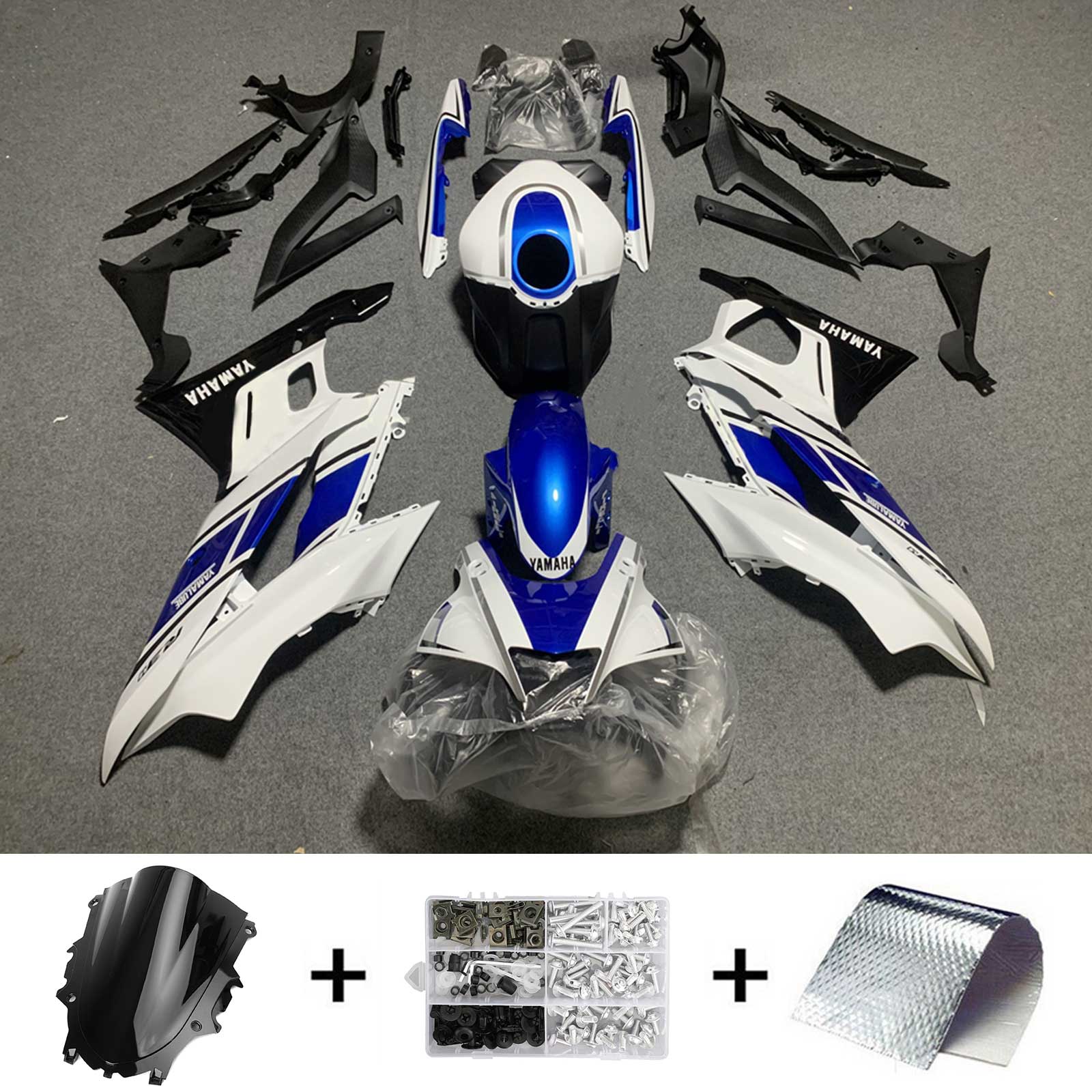 2019-2021 YAMAHA YZF-R3 R25 Amotopart Injection Fairing Kit Bodywork Plastic ABS #129