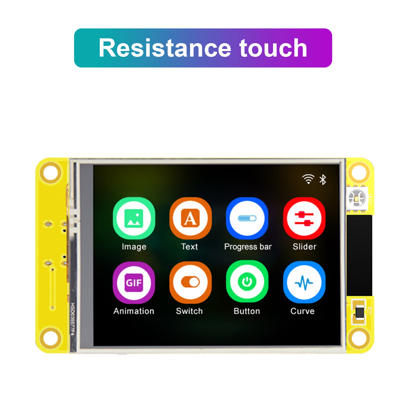 ESP32 Development Board Display WiFi Bluetooth Pekskärm LVGL Dual-Core CPU