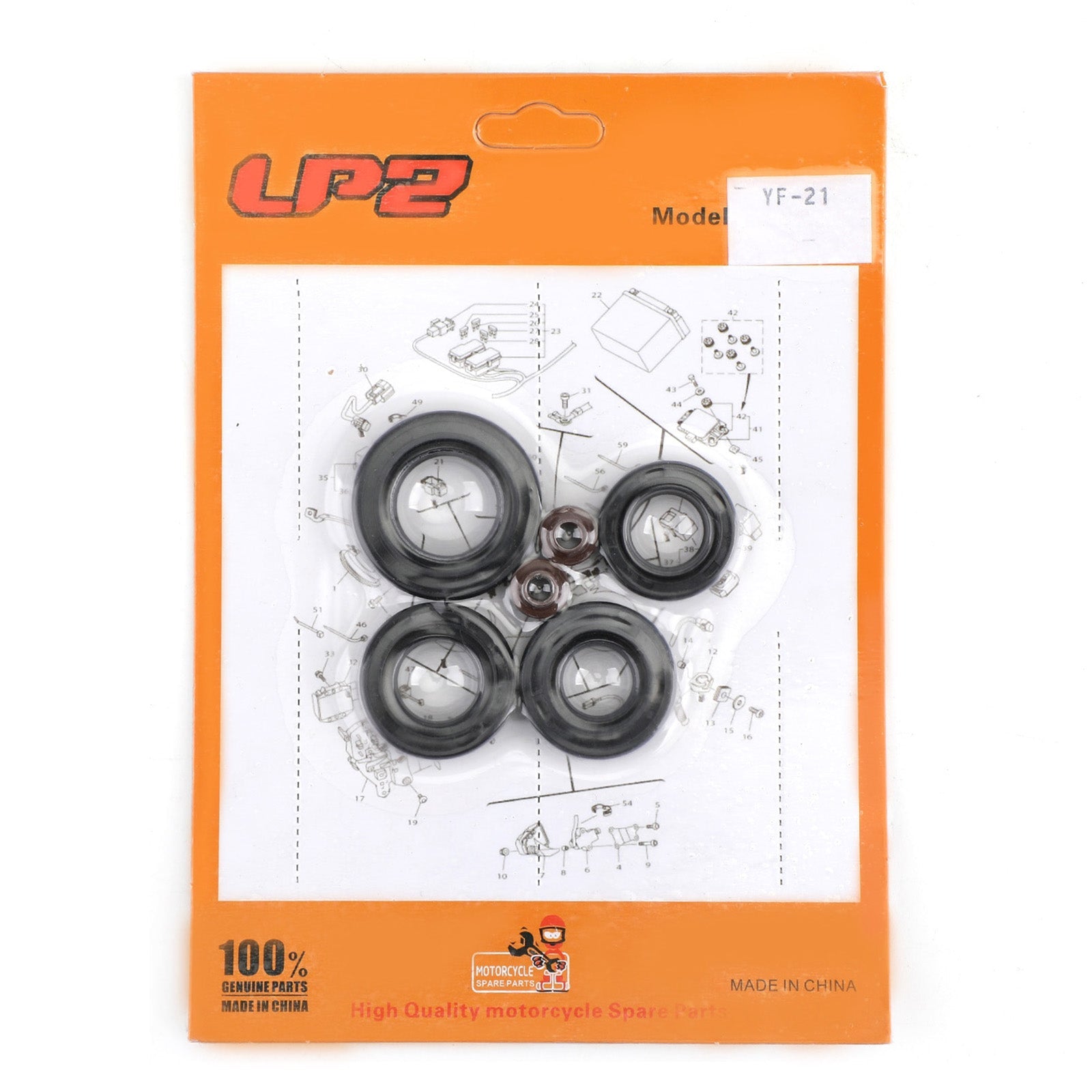 Motoroliekeerringenset 91201-030-033 6-delige afdichtingen voor Honda SL100K Motosport 1970-1973