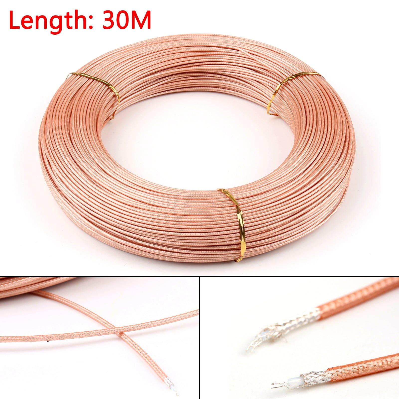 RG316 RF Coax Coaxial Cable Connector 50OHM M17/113 Skjermet pigtail