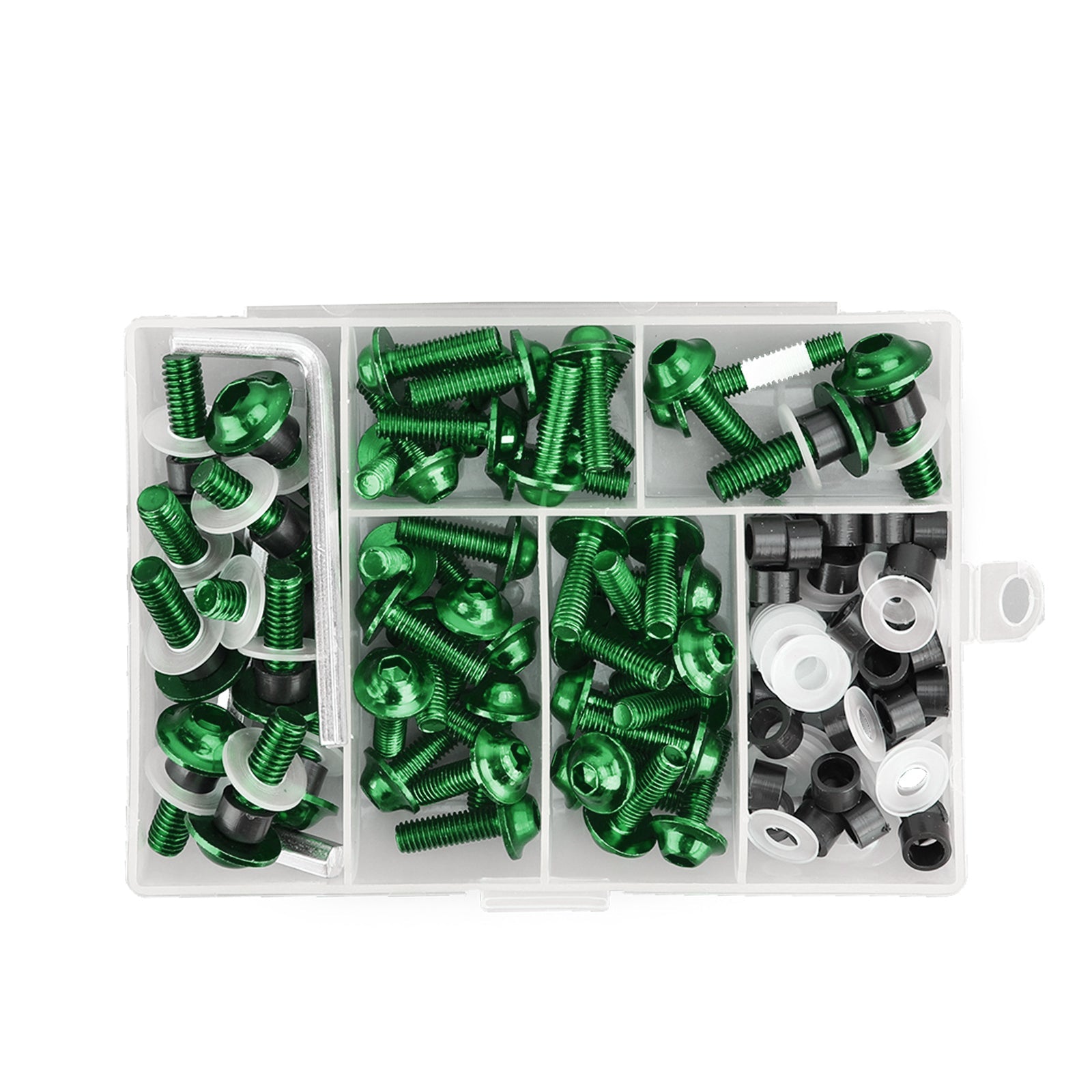 158x Fastener Clip Screw Bolt Kit Motorsykkel Sportsykkel vindskjerm Fairing Green Generic