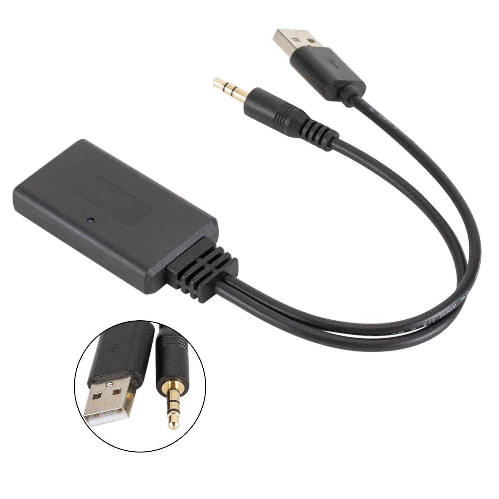 Mini receptor Bluetooth 5,0, adaptador de Audio CD estéreo con conector USB de 3,5mm para coche AUX