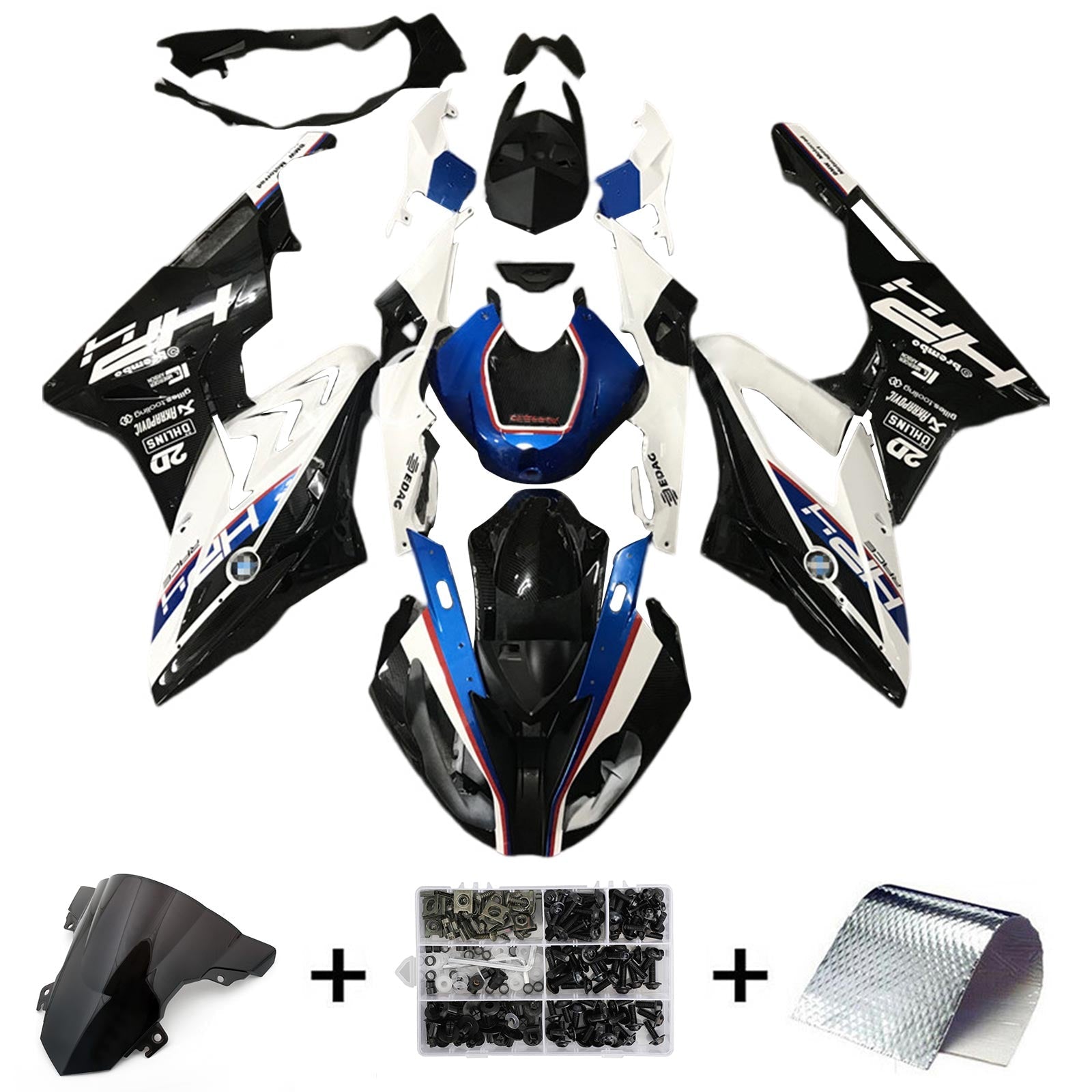 2017-2018 BMW S1000RR Kit de carénage Kit de carrosserie en plastique