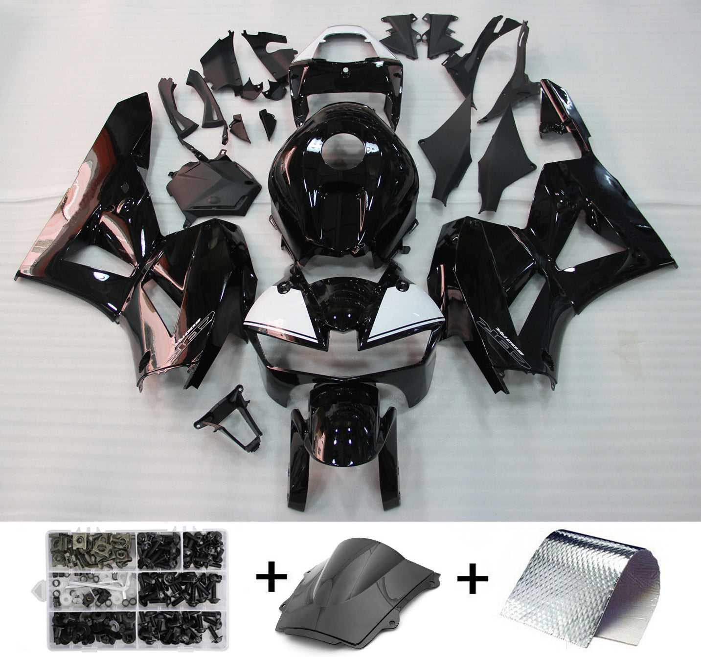 Kit de carenado negro brillante Honda CBR600RR 2013-2020