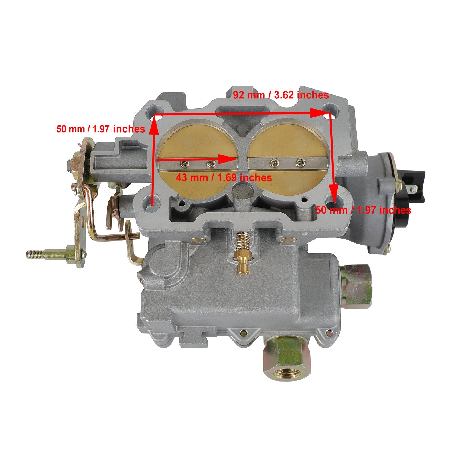 Carburateur Carb geschikt voor Marine Mercruiser 2 Barrel 3.0L 2 CYL met een lange koppeling
