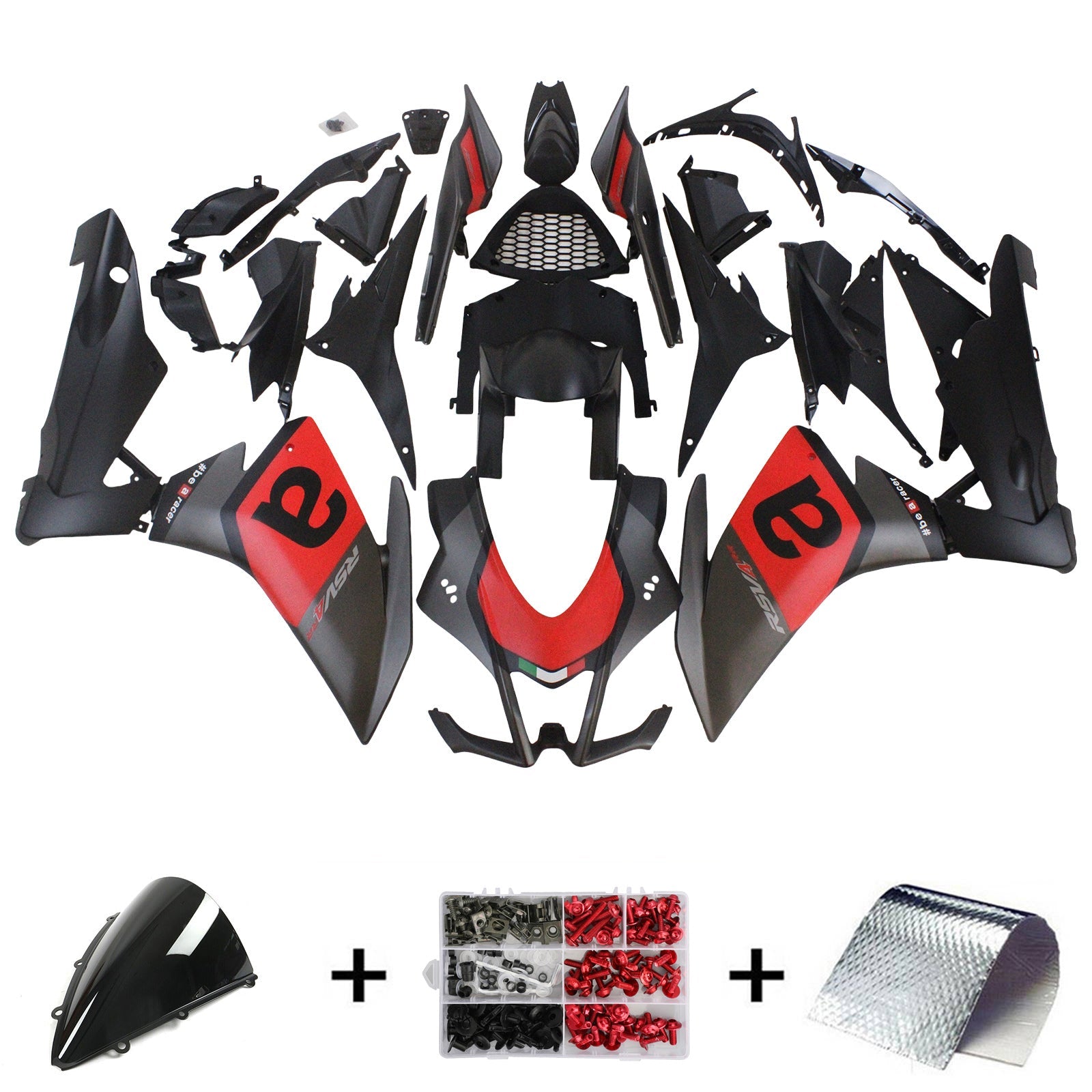 2009-2015 Aprilia RSV4 1000 Kit de carénage Kit de carrosserie Plastique Abs