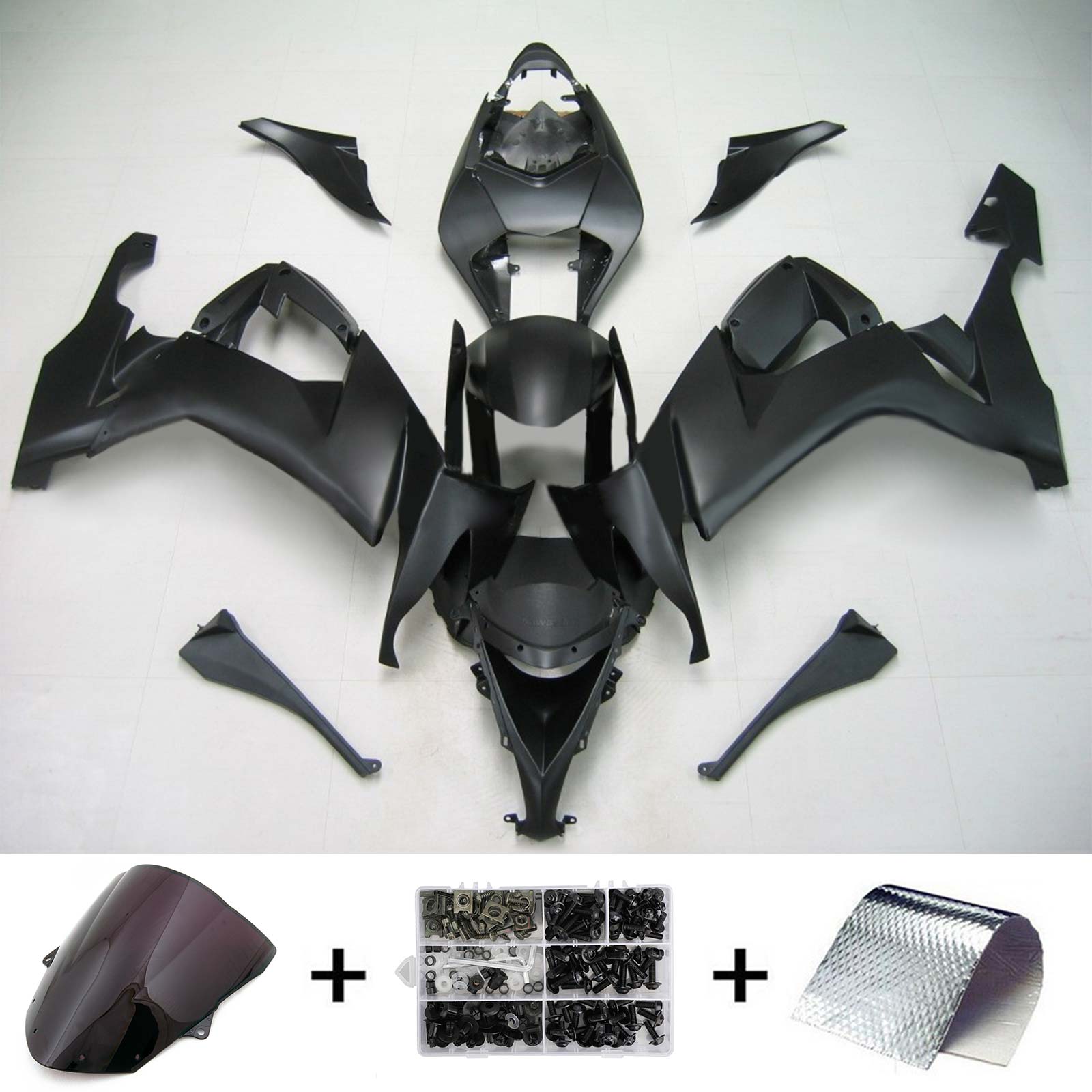 2008-2010 Kawasaki ZX10R Amotopart Kit de carenado de inyección Carrocería Plástico ABS # 113