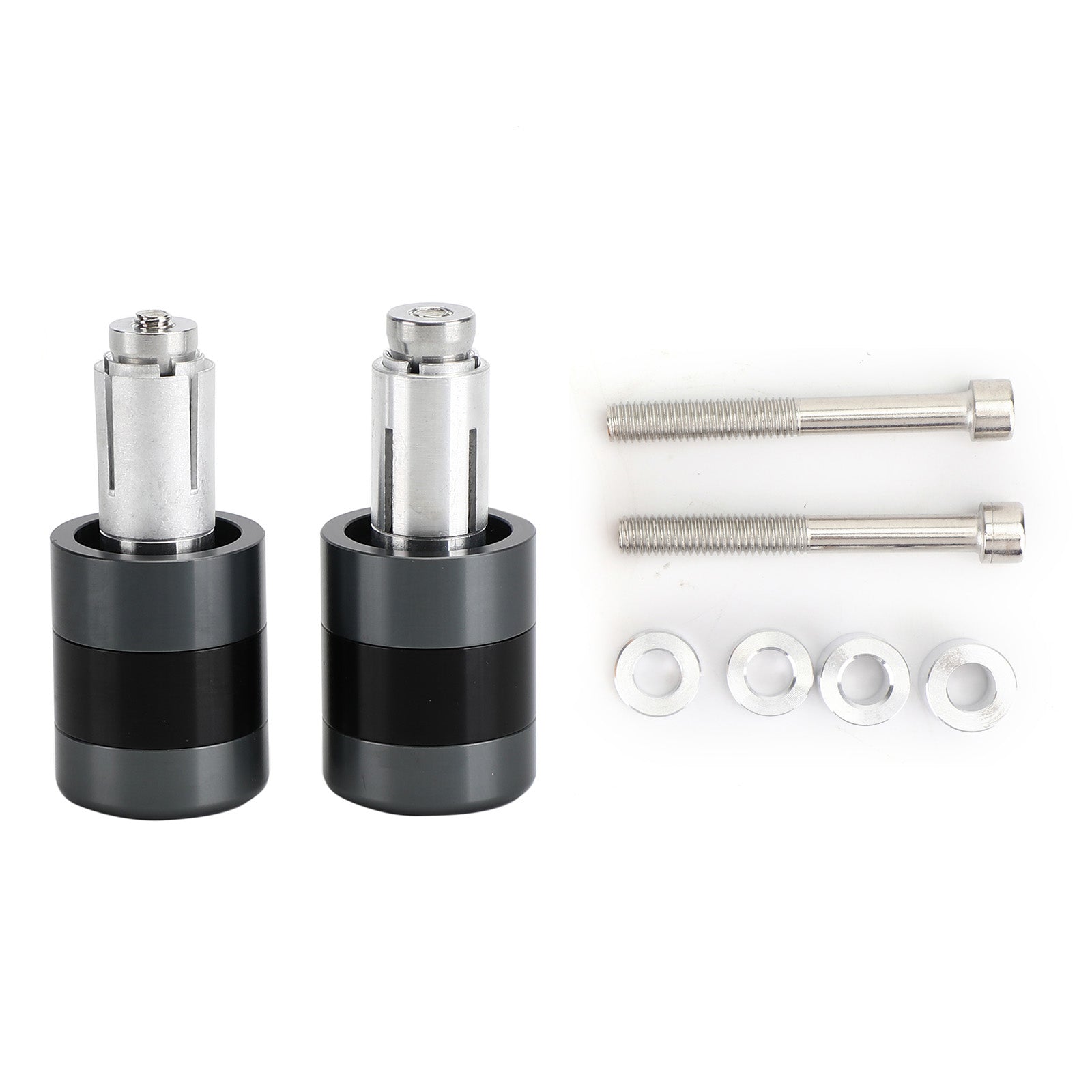 Anti-vibratie 7/8" 22mm Stuur Eindkap M6/M8 Zwart/Titanium Gewichtsschuifregelaar Verlagend Generiek