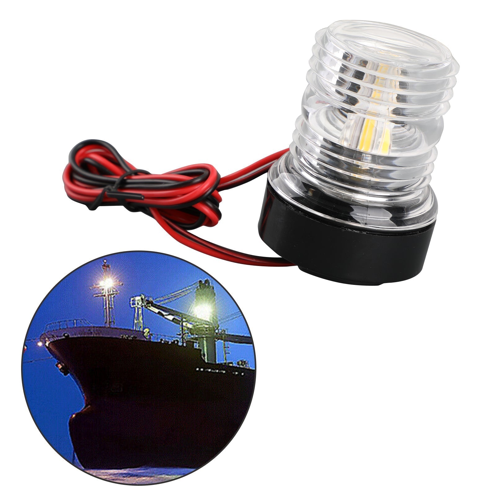 12V LED-navigatiesignaallicht Ankervaartuig Ronde lamp voor marinebootjacht