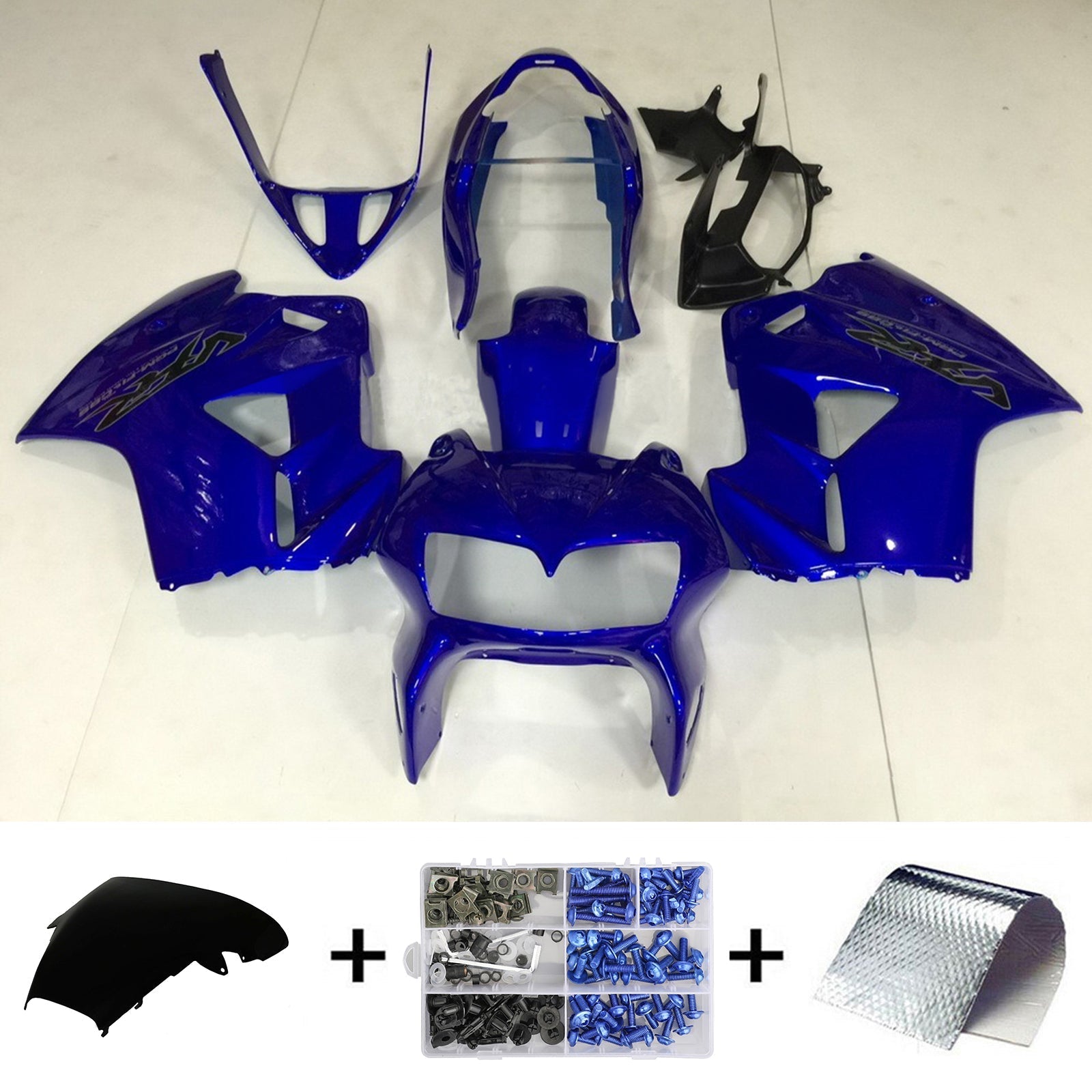 1998-2001 Honda VFR800 Amotopart Injection Fairing Kit Bodywork Plastic Abs # 105