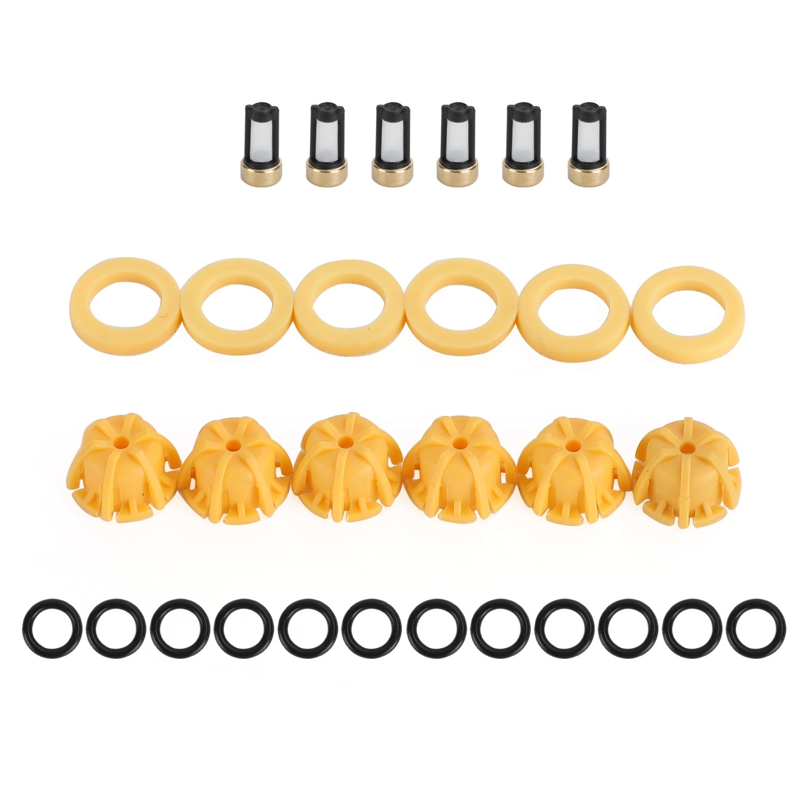 6PCS Brandstof Injectoren Reparatie Seal Kit Fit BMW 328is 528i Z3 M3 E36 E38 E39 E46