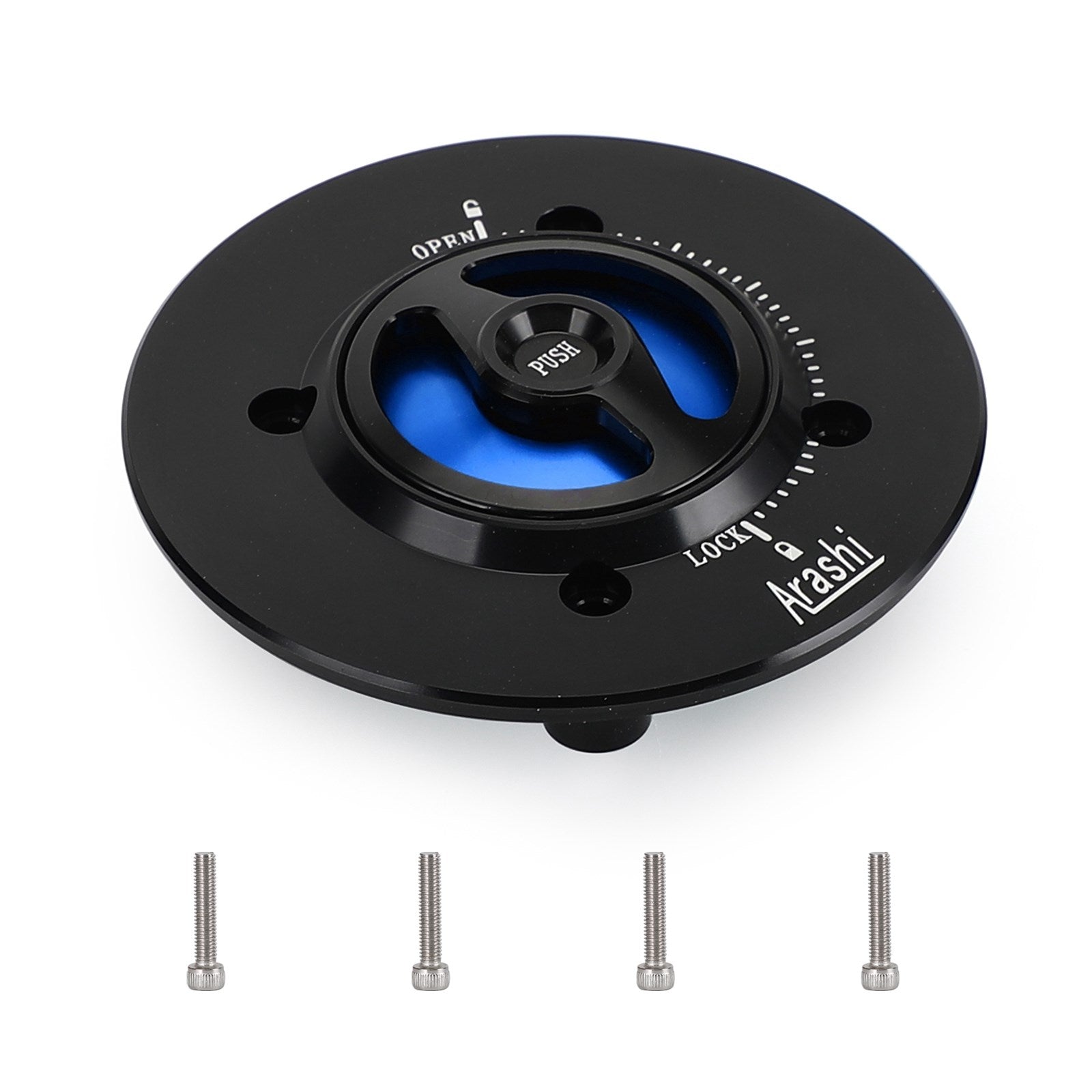 CNC Keyless Fuel Gas Tank Cap Black Fit For Kawasaki EX400 NINJA 400 2018-2019