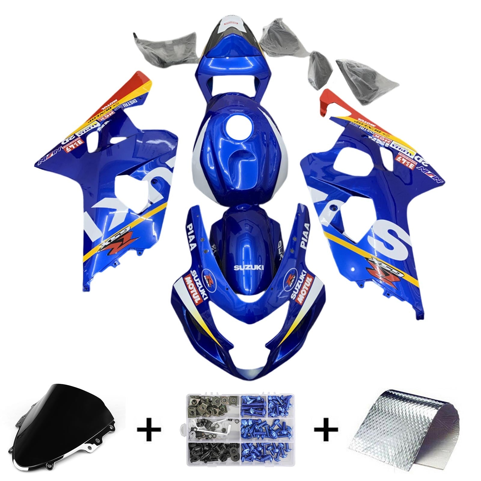 2004-2005 Suzuki GSXR 600/750 K4 Kit de carénage Bodywork Abs en plastique