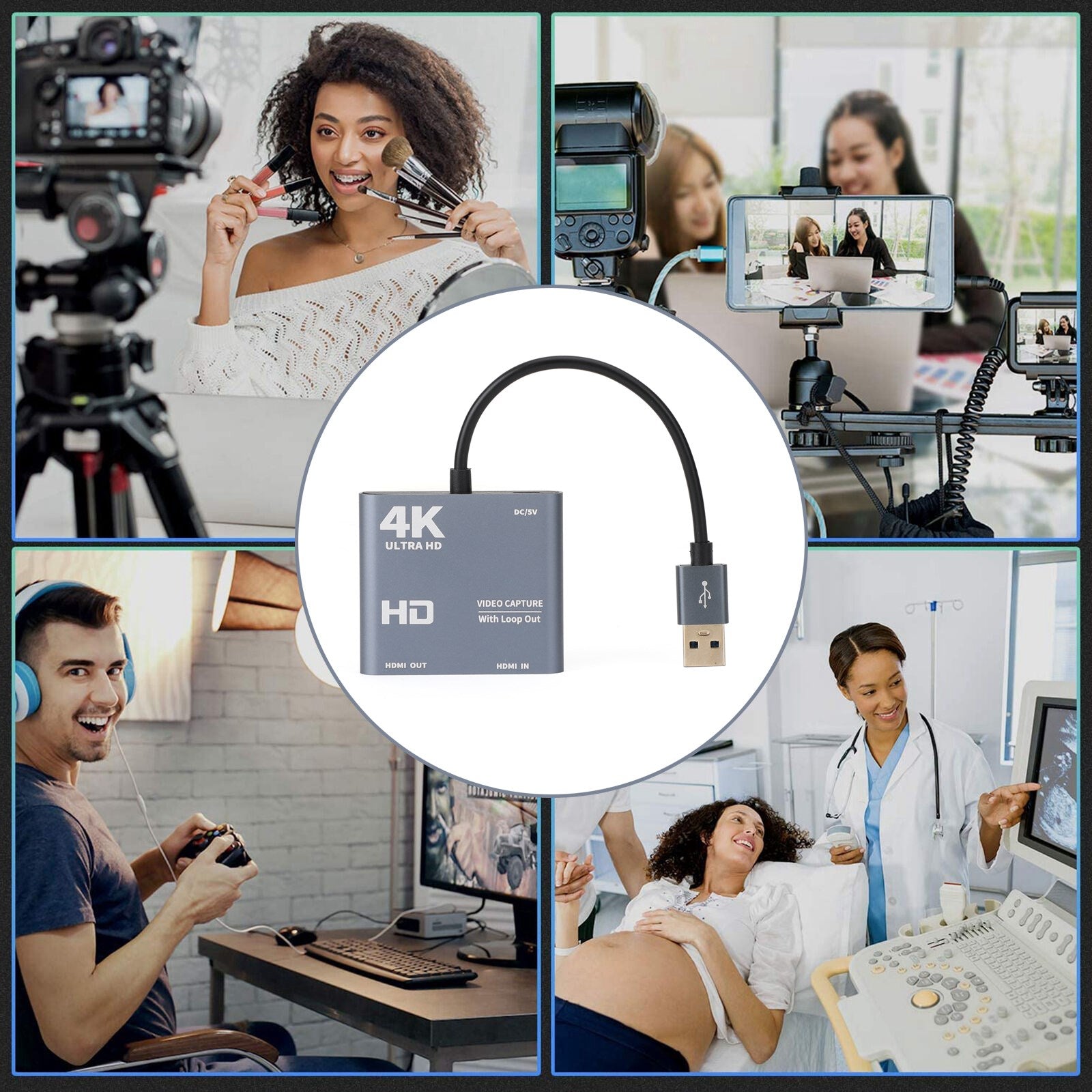 4K 1080p 60fps HD naar USB 3.0 Video Capture Kaartspel Live Recorder Plug-and-Play