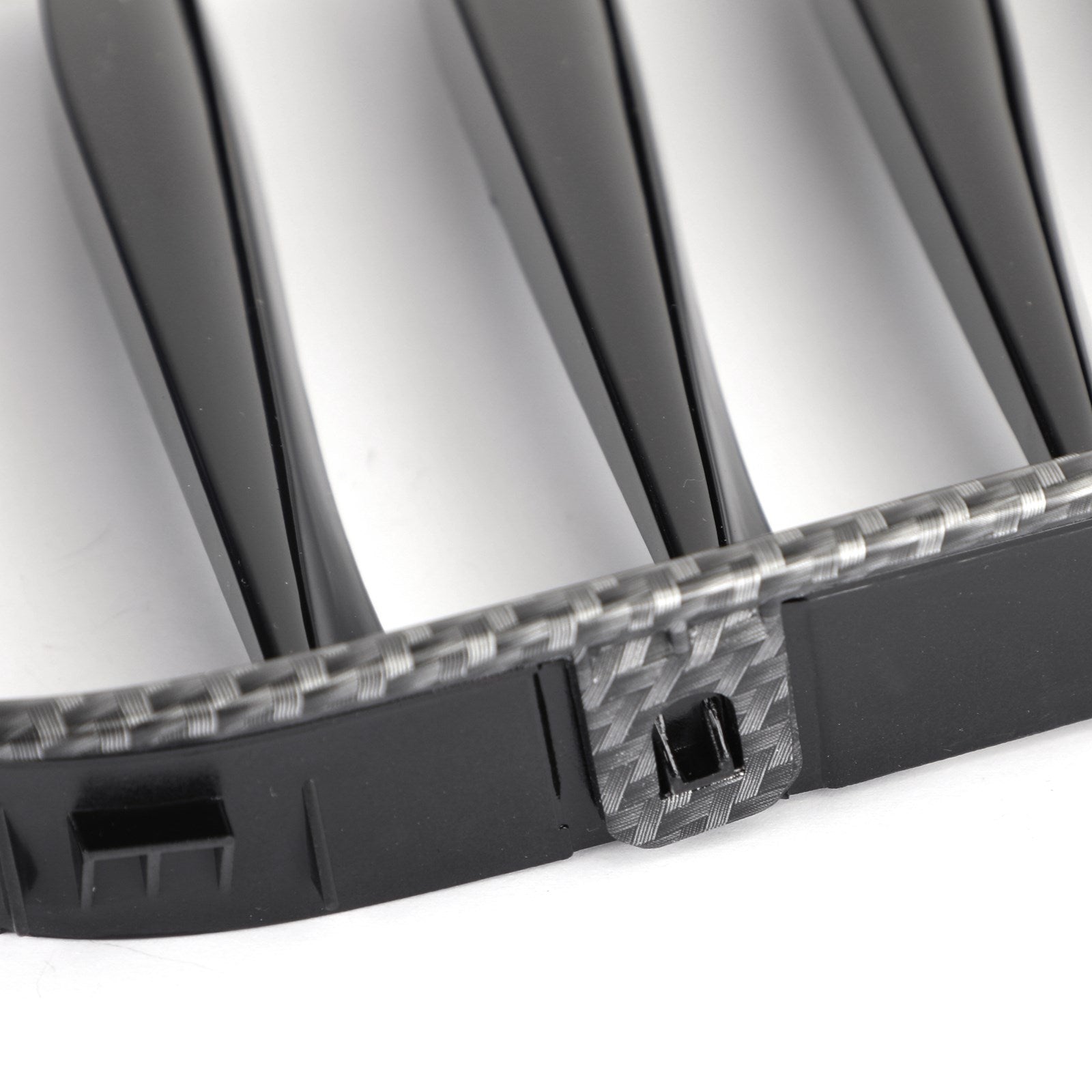 2003-2008 BMW Z4 (E85/E86) Parrilla deportiva para parachoques delantero, color negro mate, carbono y cromo genérico