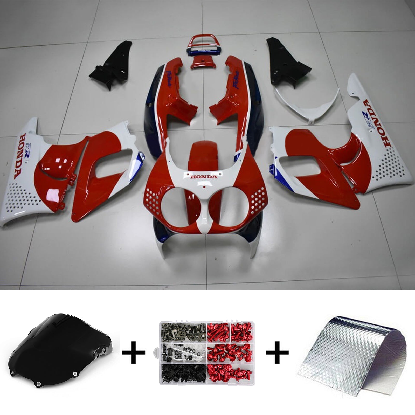1992-1993 Honda CBR900RR 893 Amotopart Injection Fairing Kit Bodywork Plastic ABS #109