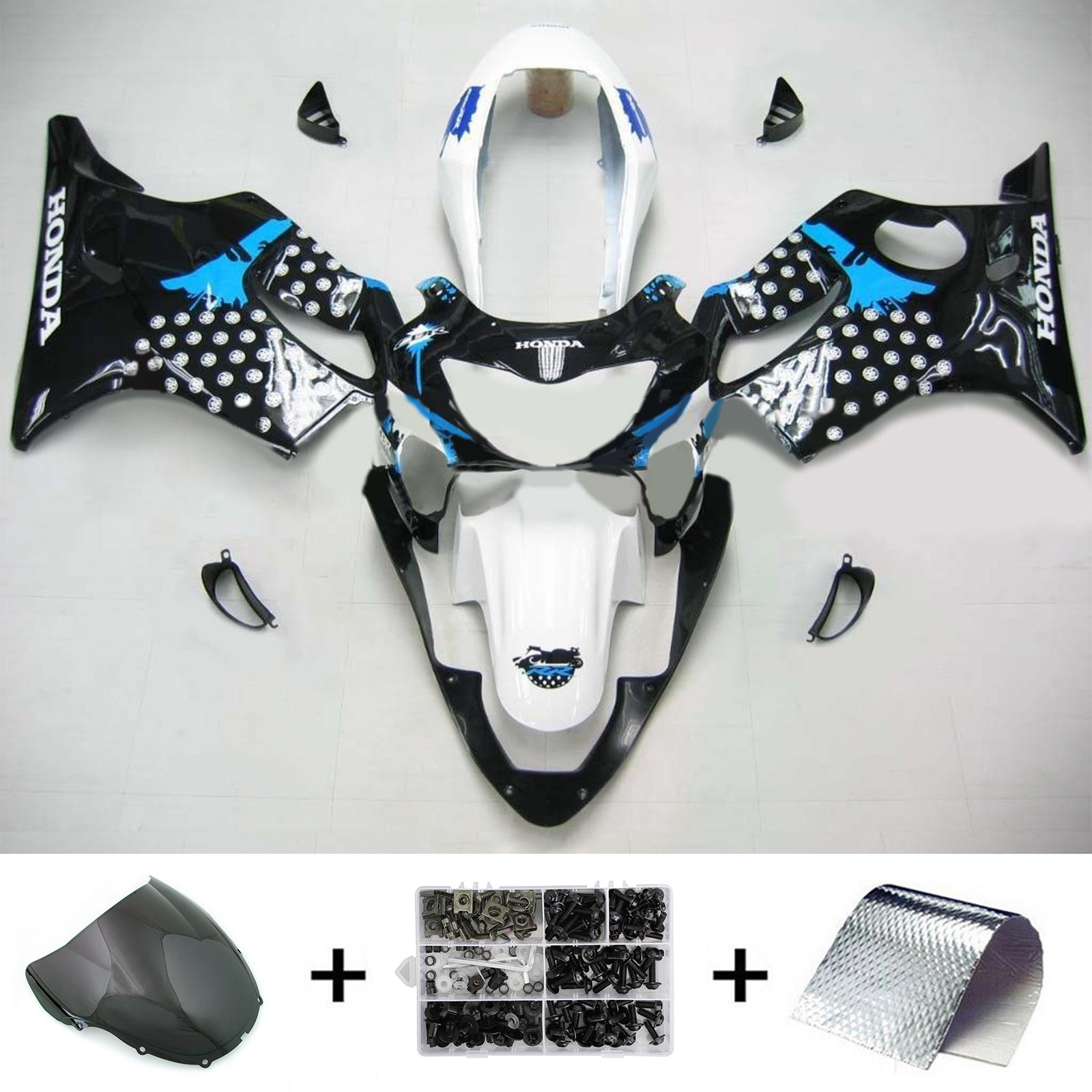 1999-2000 Honda CBR600F4 Kit de carénage injection amotopart Bodywork Plastic Abs # 108