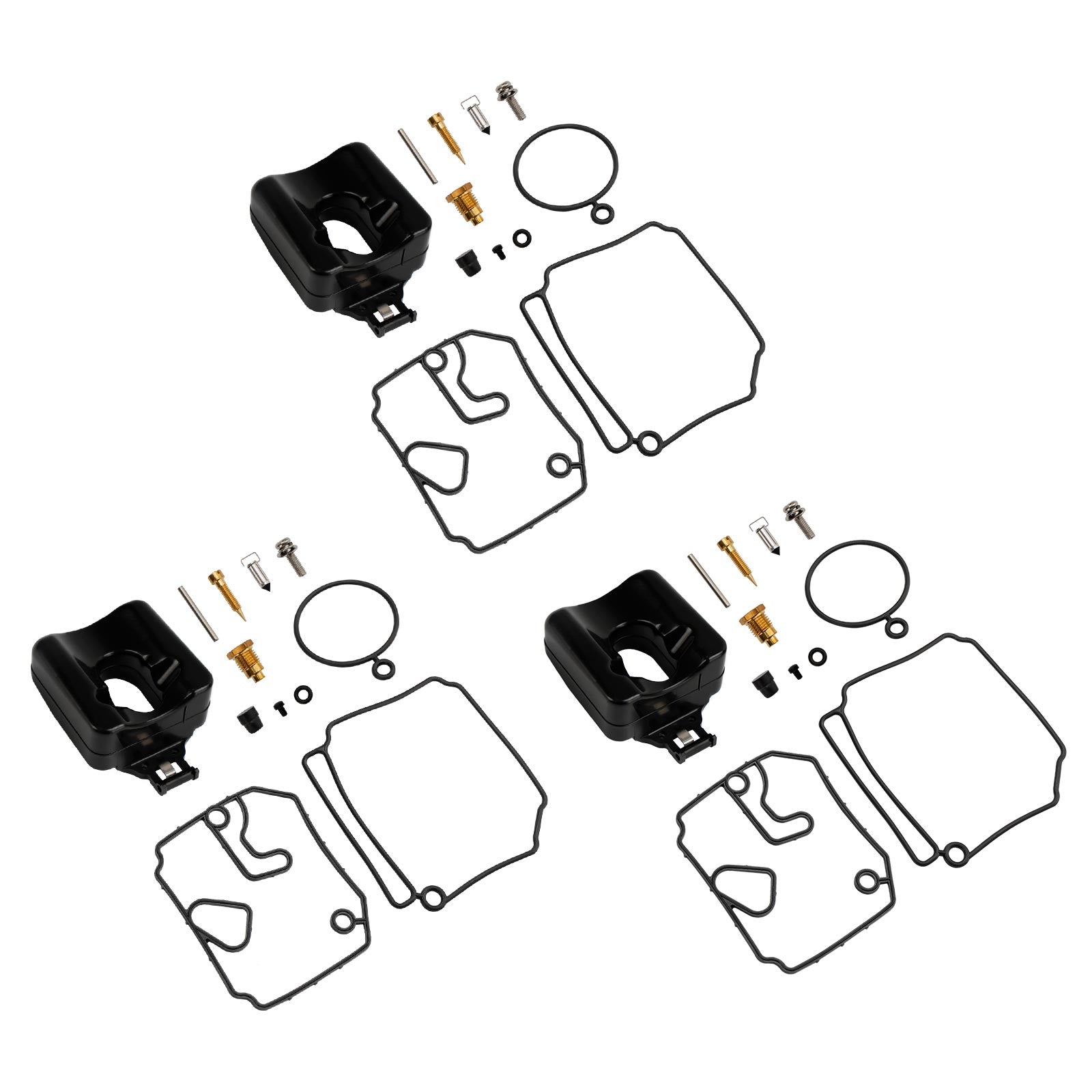 3X Carburateur Carb Rebuild Kit geschikt voor Yamaha 2 Takt 40HP 50HP Buitenboordmotor