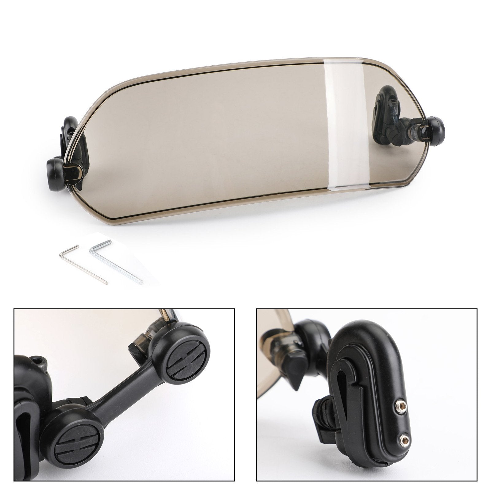 Clip ajustable para motocicleta, alerón de extensión de parabrisas, Deflector de viento genérico