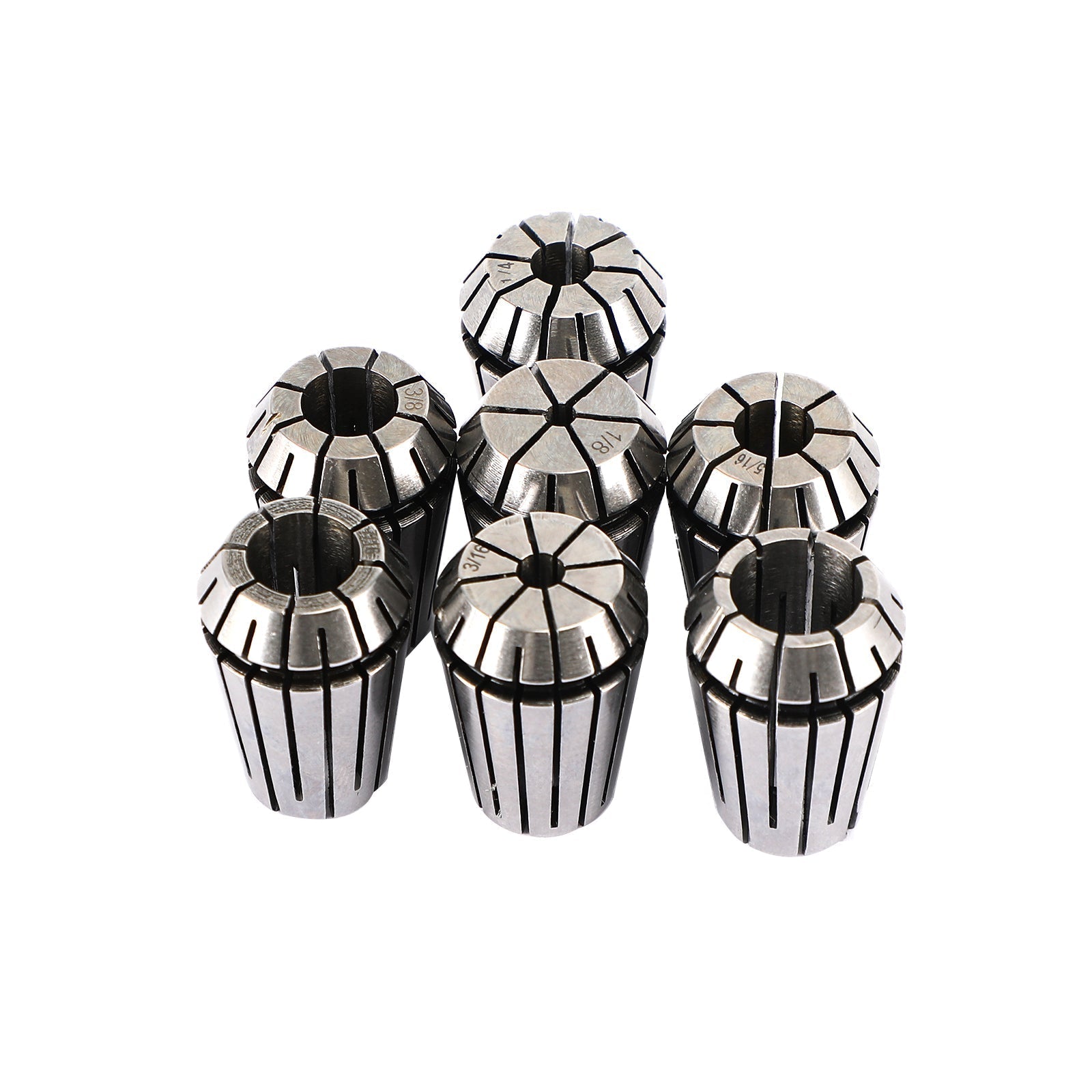 7pcs ER20 Spring Collet Set for CNC Milling dreiebenk verktøy Graveringsmaskinstål