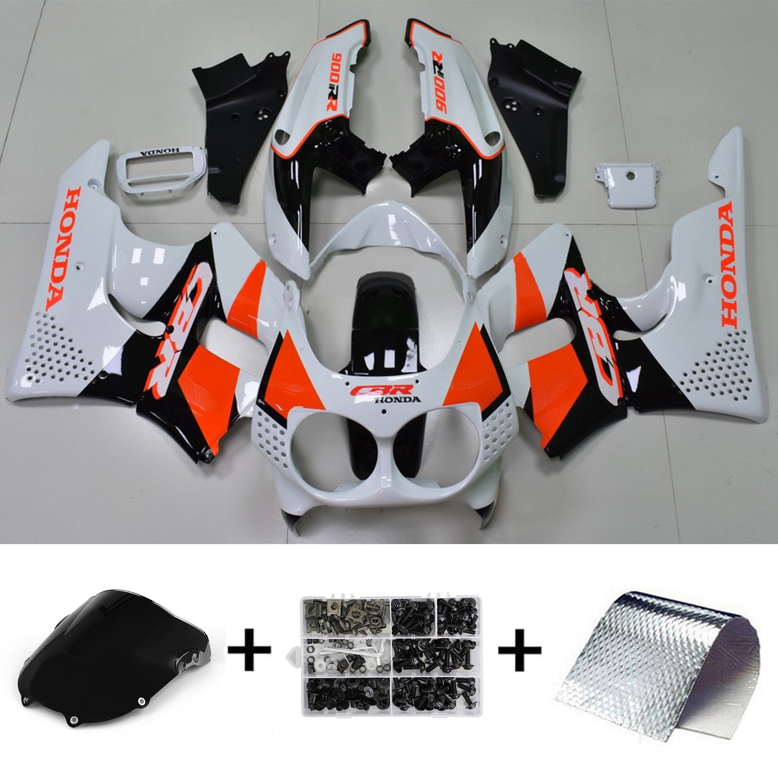 1992-1993 Honda CBR900RR 893 Amotopart Injection Fairing Kit Bodywork Plastic ABS #107