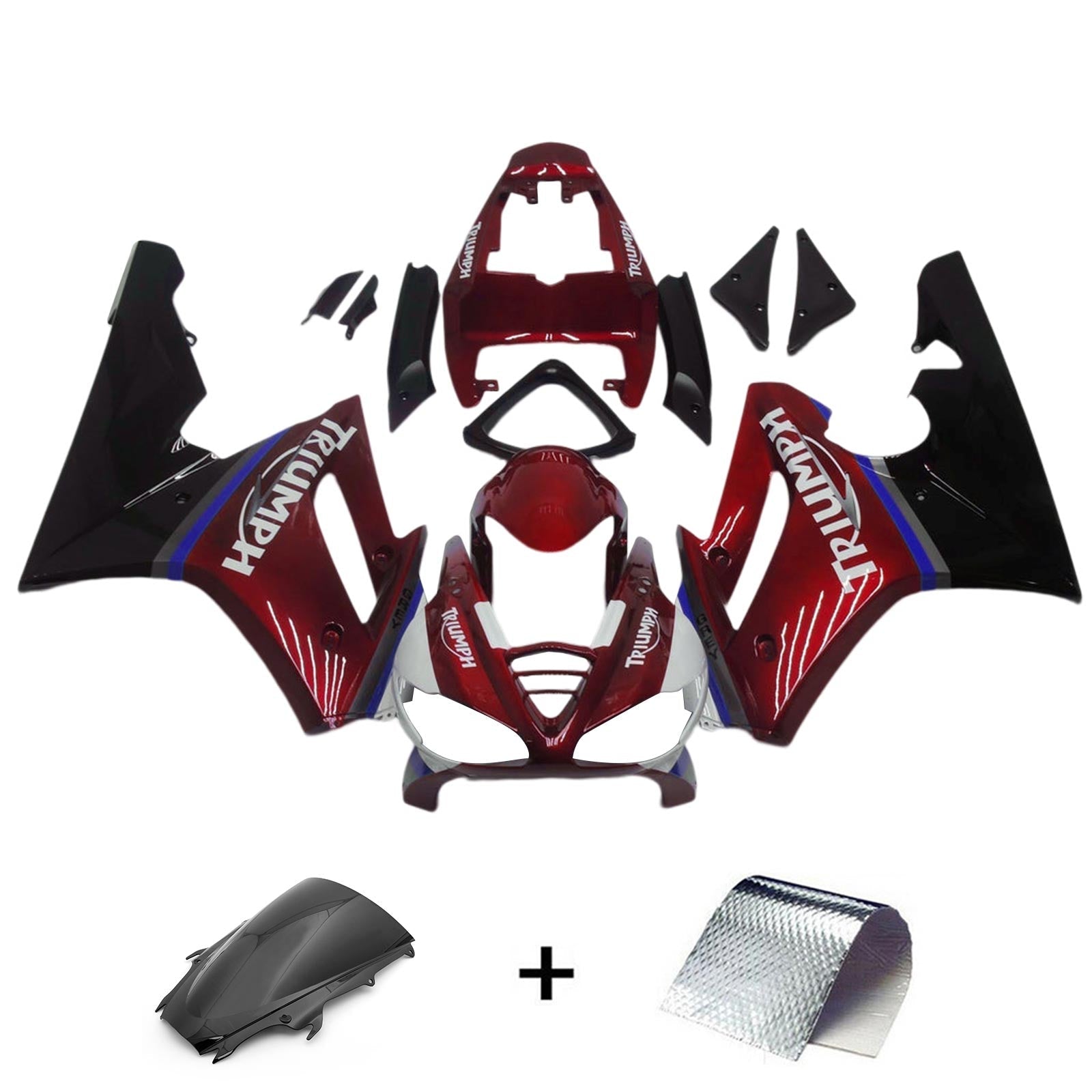 2009-2012 Triumph Daytona 675 Kit carénage carrosserie plastique ABS