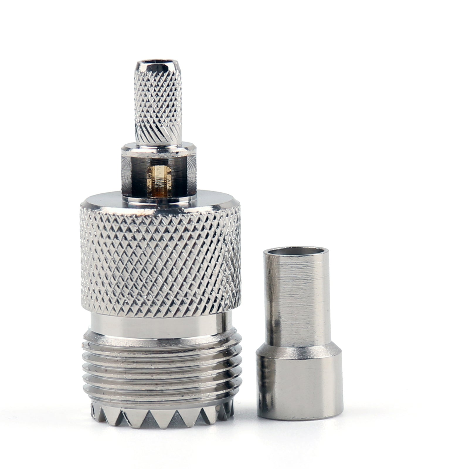 10st -anslutning UHF Kvinna SO239 Jack Window Crimp RG58 RG142 LMR195 RG400 Kabel