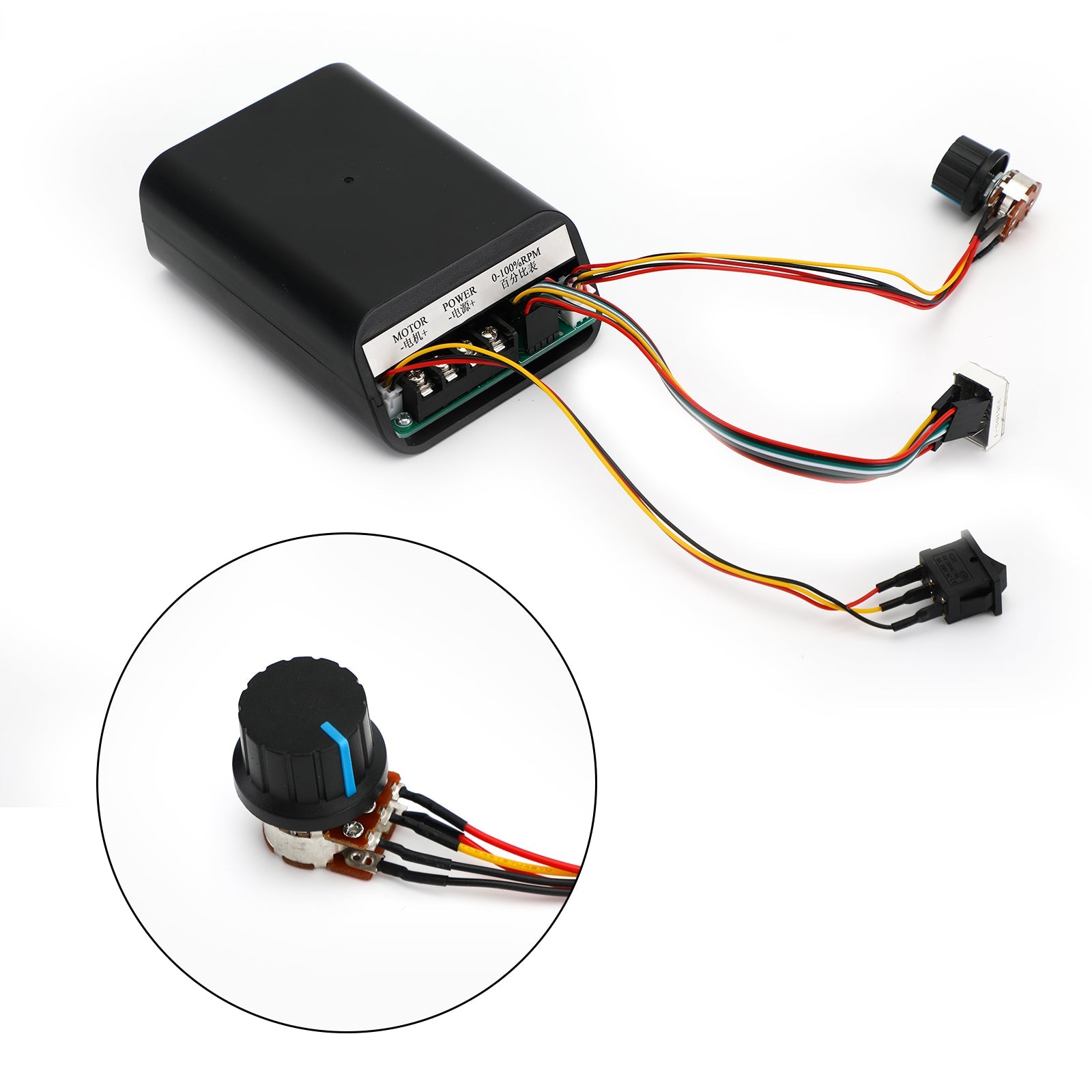 DC10-55V 40A PWM Motor Traploze Variabele Controller CW CCW Omkeerbare Schakelaar