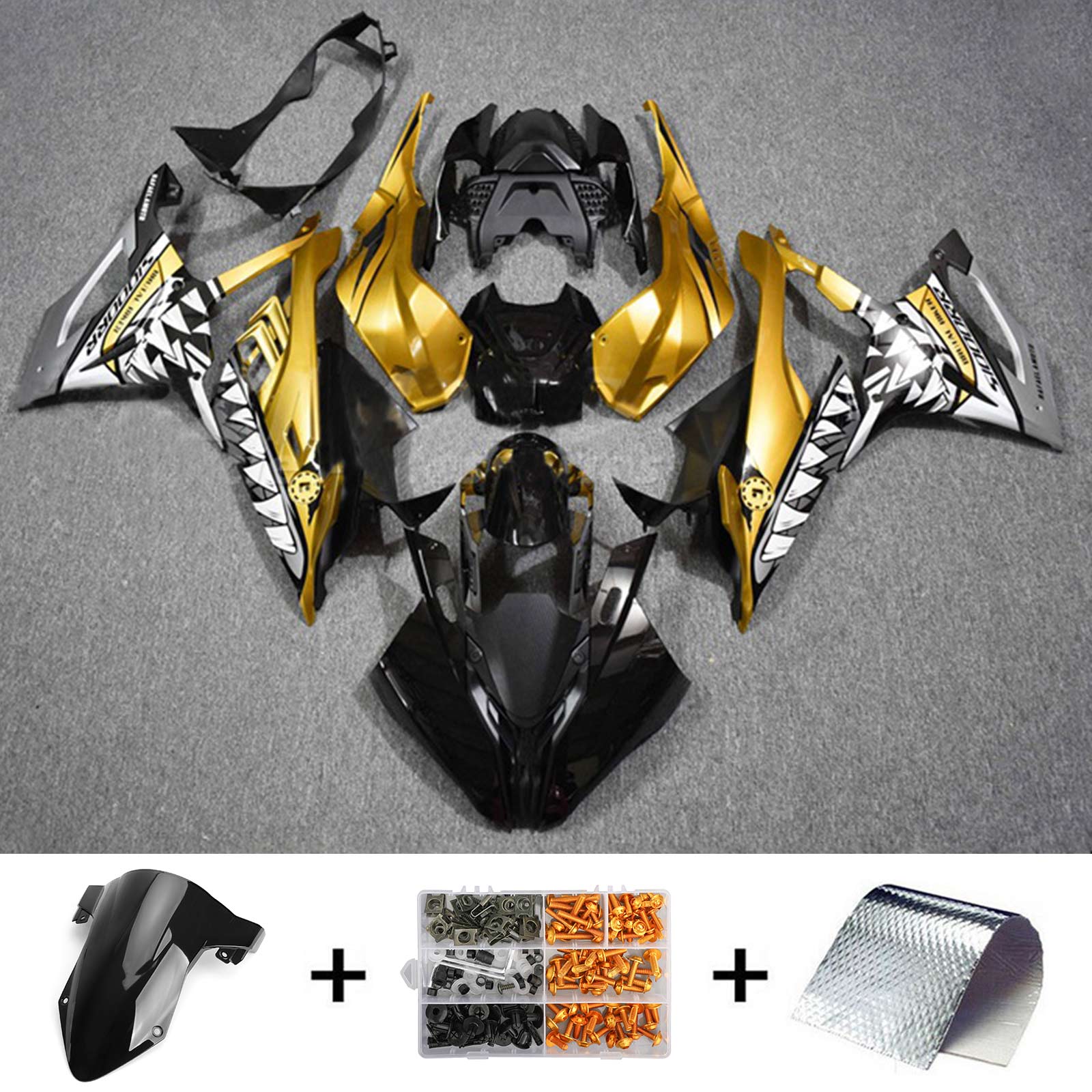 2019-2022 BMW S1000RR Amotopart Injection Fairing Kit Bodywork Plastic ABS #115