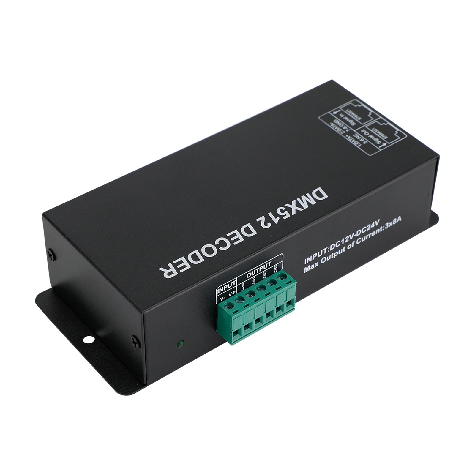 LED RGB DMX 512 Controller Decoder Dimmer 3 Kanalen 24A 3x8A Streeplicht